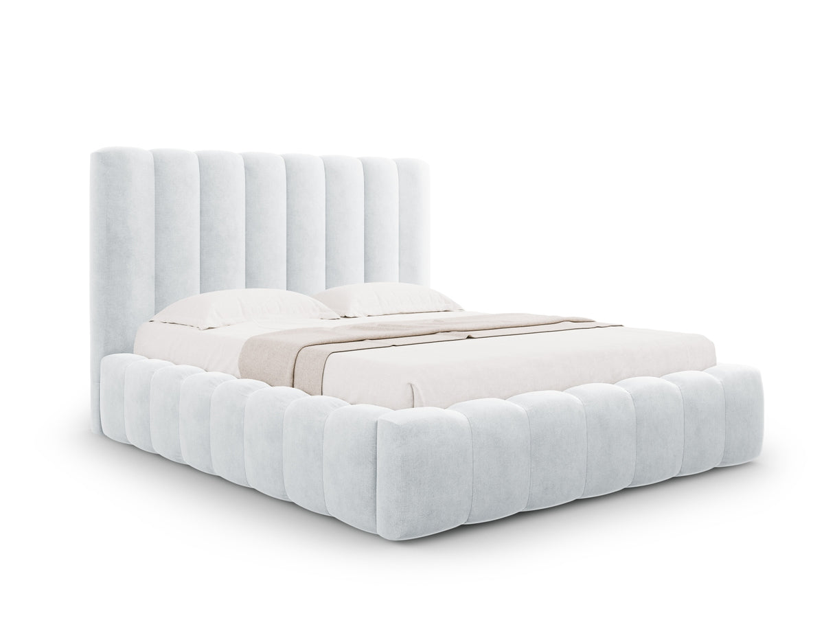 Kelp Bett mit Stauraum und Headboard 180cm in Light Grey-Moly präsentiert im Onlineshop von KAQTU Design AG. Bett ist von Micadoni