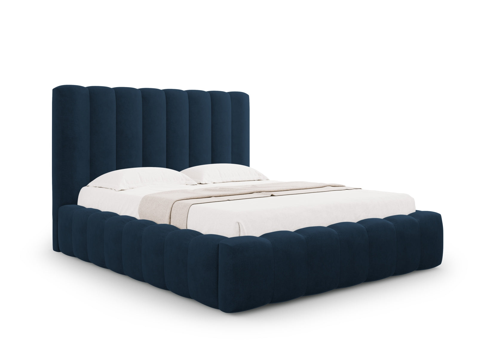 Kelp Bett mit Stauraum und Headboard  in Royal Blue präsentiert im Onlineshop von KAQTU Design AG. Bett ist von Micadoni