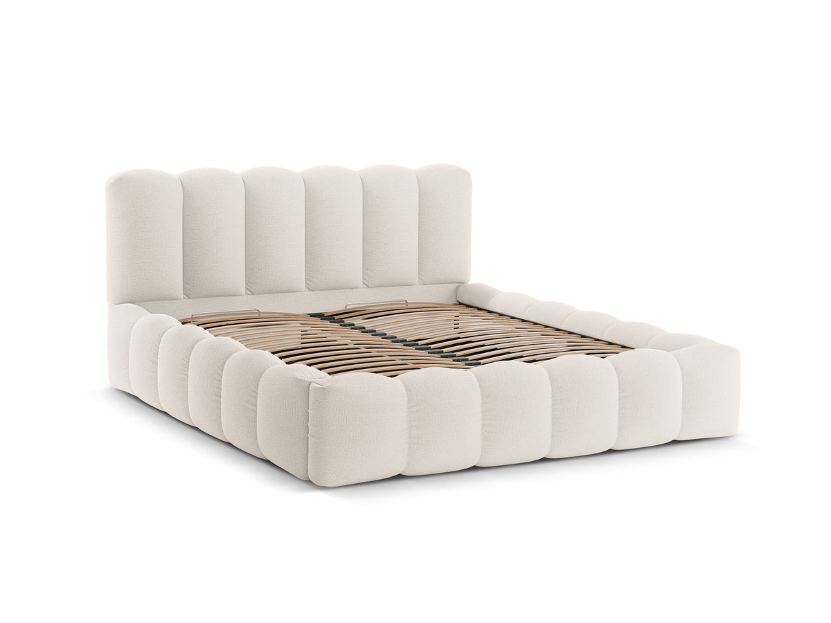 Lupine Bett mit Stauraum und Headboard 180cm in Light Beige-Moly präsentiert im Onlineshop von KAQTU Design AG. Bett ist von Micadoni