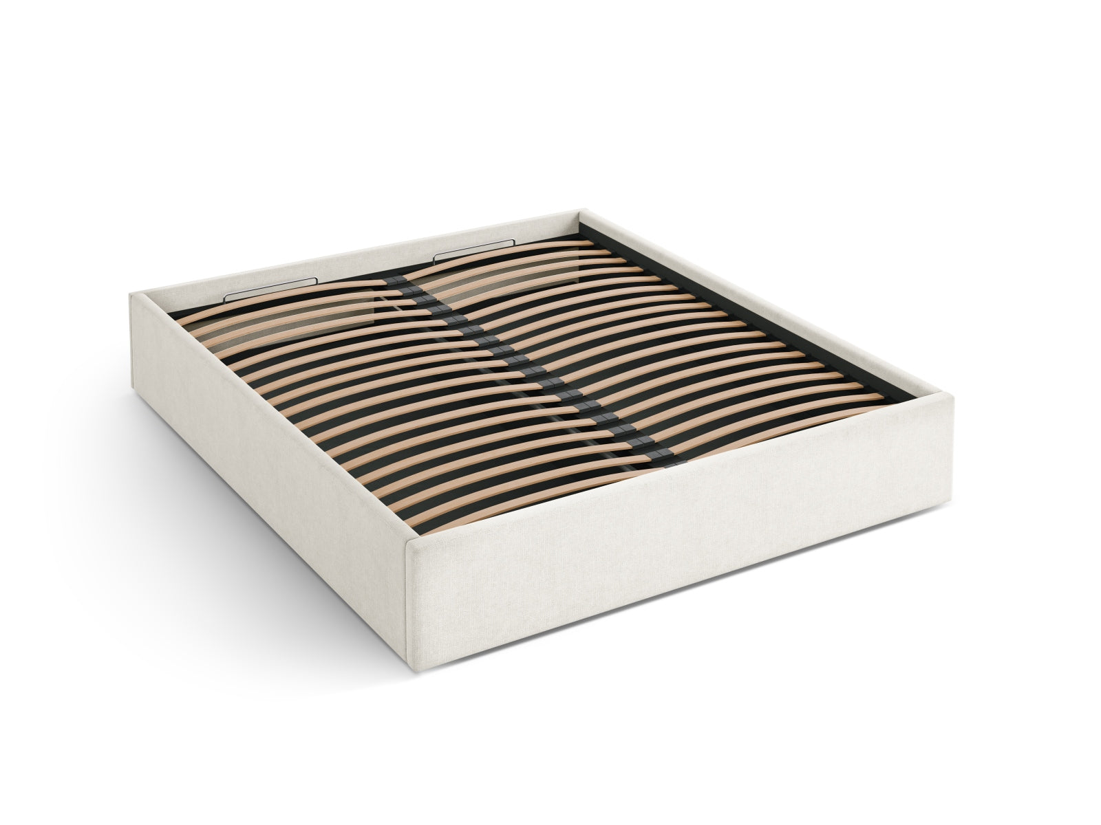 Susan Bett mit Stauraum  in Light Beige präsentiert im Onlineshop von KAQTU Design AG. Bett ist von Micadoni