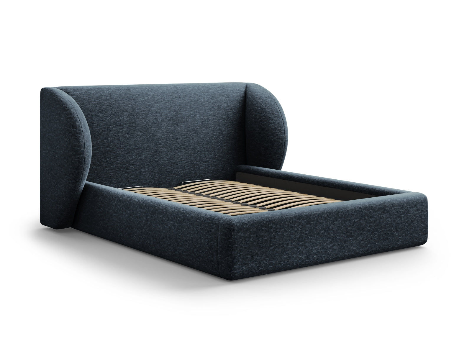 Miley Bett mit Stauraum und Headboard 180cm in Royal Blue-Haga präsentiert im Onlineshop von KAQTU Design AG. Bett ist von Micadoni