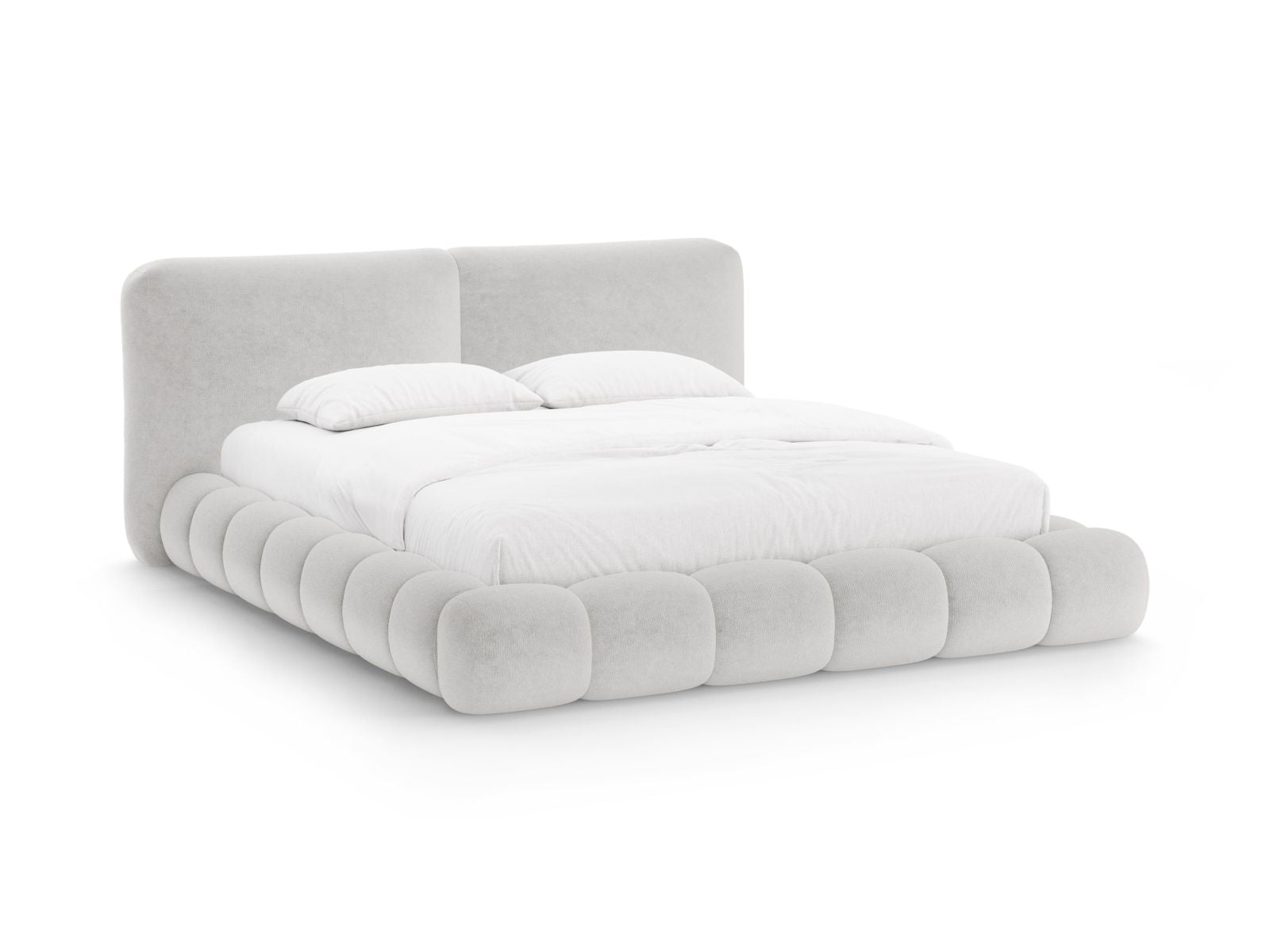 Solange Bett mit Stauraum mit Kopfteil 180cm in Light Grey-Perfect Harmony präsentiert im Onlineshop von KAQTU Design AG. Bett ist von Micadoni