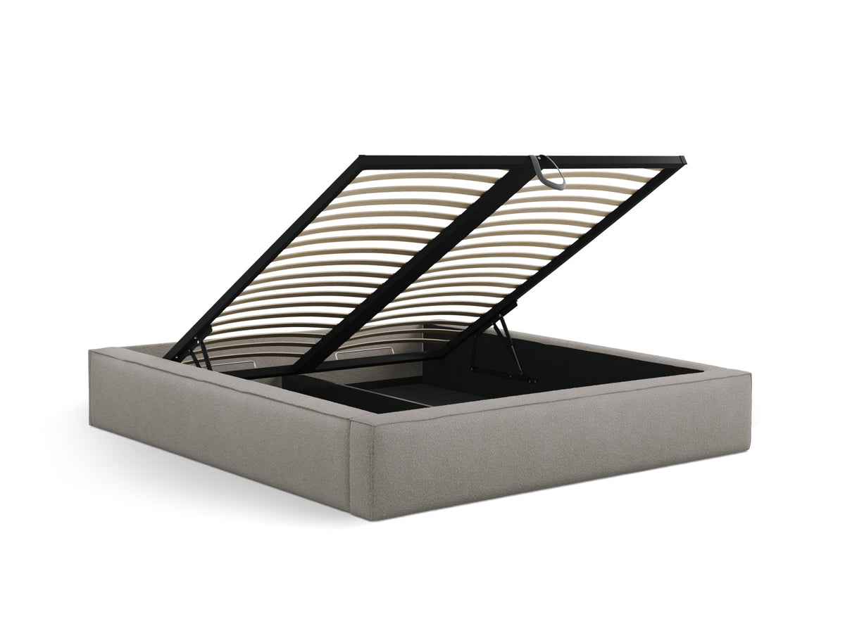 Susan Bett mit Stauraum 180cm in Dark Beige-LEGEND präsentiert im Onlineshop von KAQTU Design AG. Bett ist von Micadoni