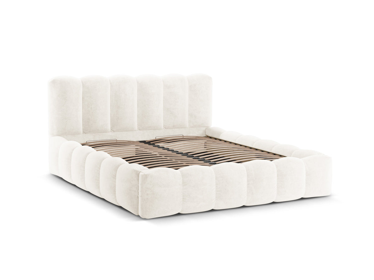Lupine Bett mit Stauraum und Headboard 180cm in Light Beige-Loris präsentiert im Onlineshop von KAQTU Design AG. Bett ist von Micadoni