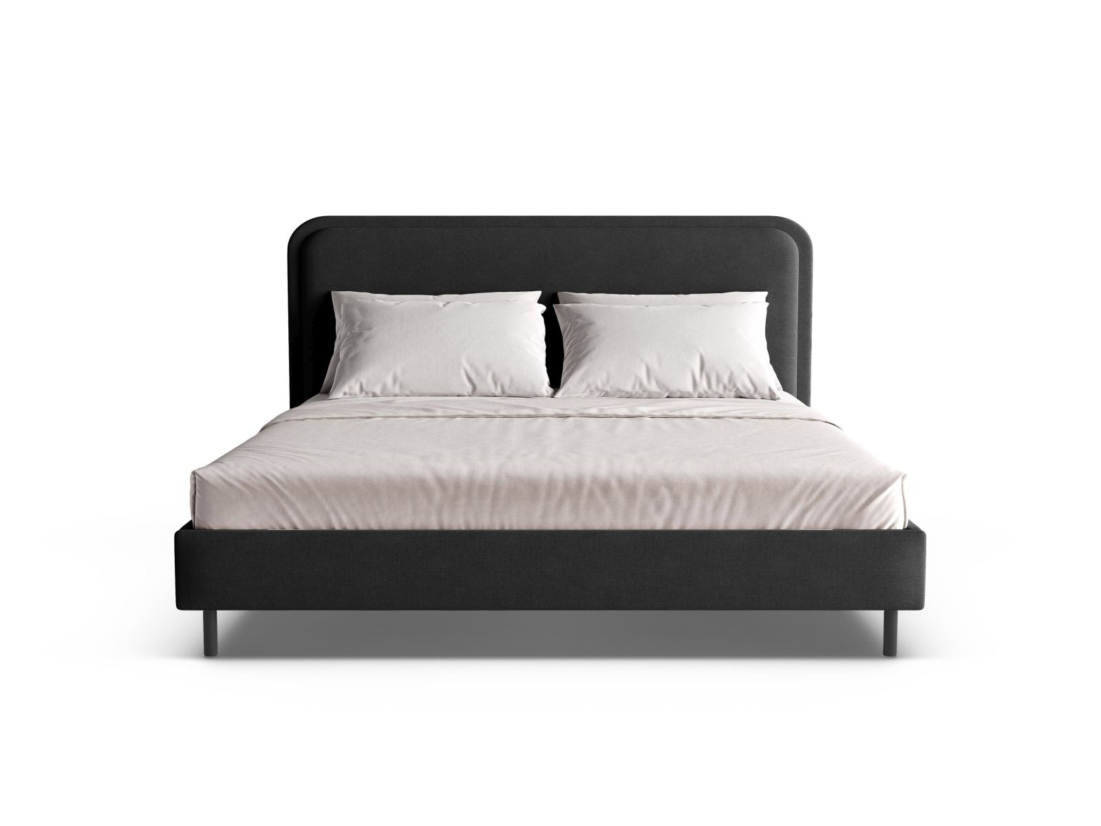 Aveline Bett mit Kopfteil 180cm in Black-Wind präsentiert im Onlineshop von KAQTU Design AG. Bett ist von Micadoni