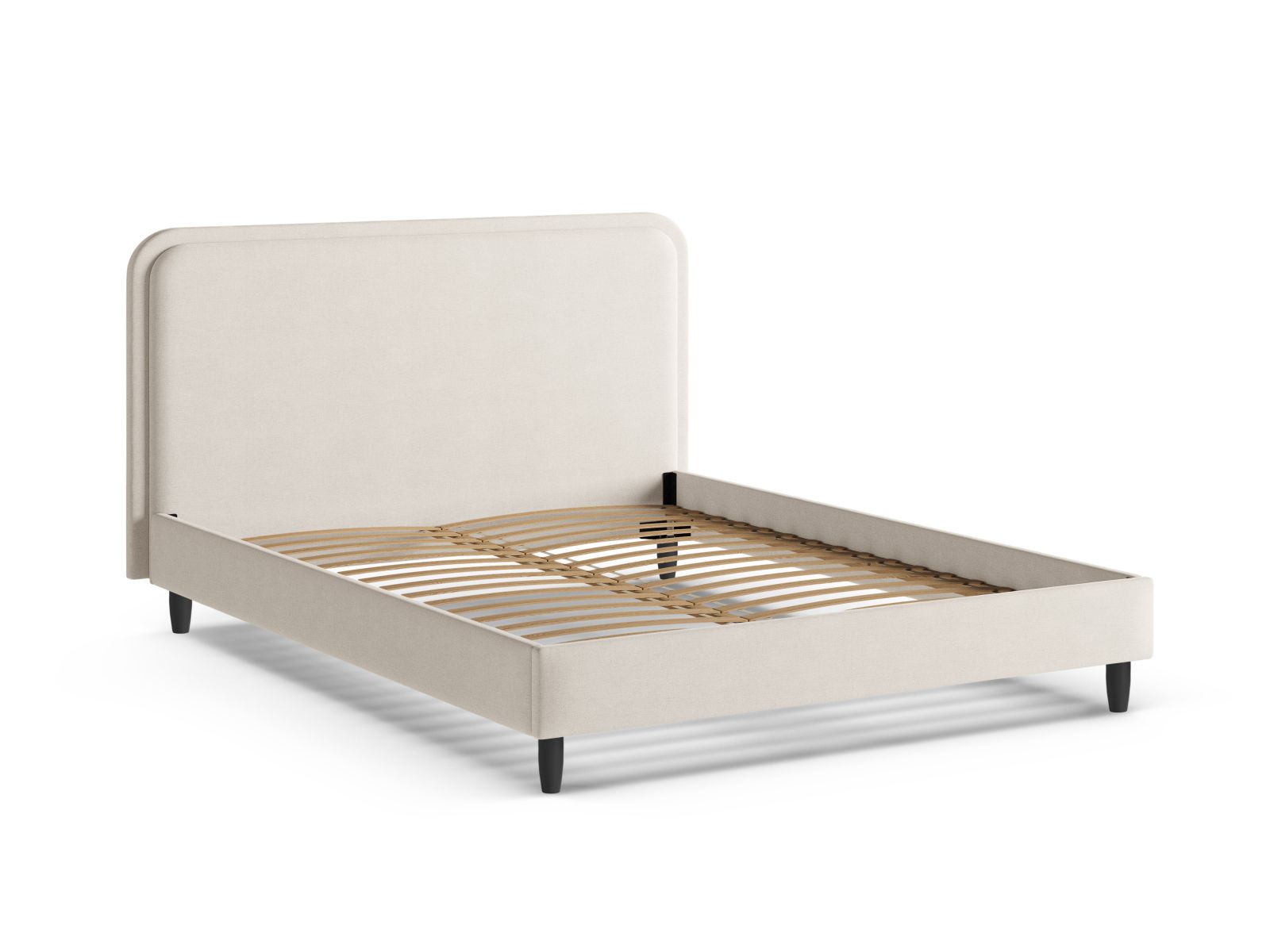 Elegantes Aveline Bett mit 180 cm Kopfteil in Ivory-Wind, ideal für zeitgemäße Schlafzimmergestaltung. Hochwertige Verarbeitung von Micadoni.