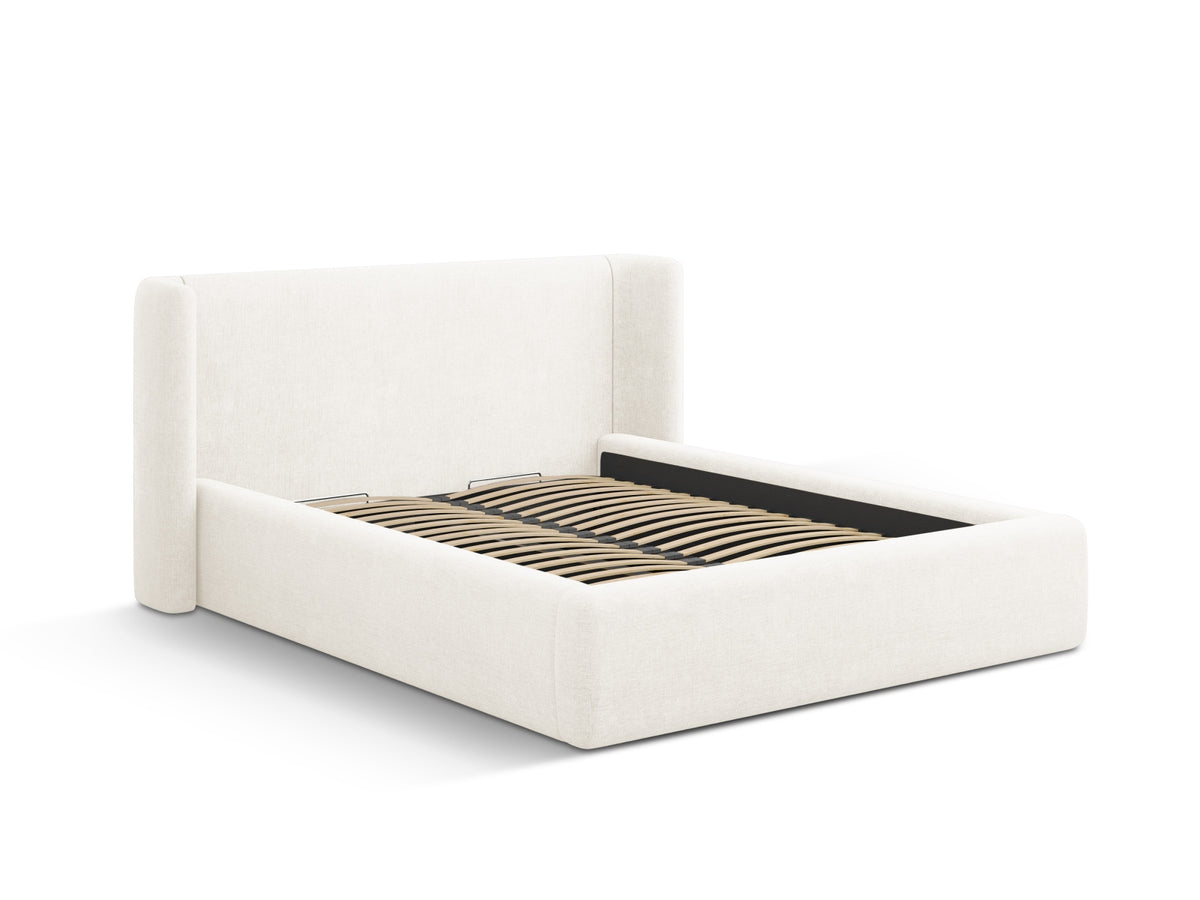 Jolene Bett mit Stauraum und Headboard 180cm in Ivory-Wind präsentiert im Onlineshop von KAQTU Design AG. Bett ist von Micadoni