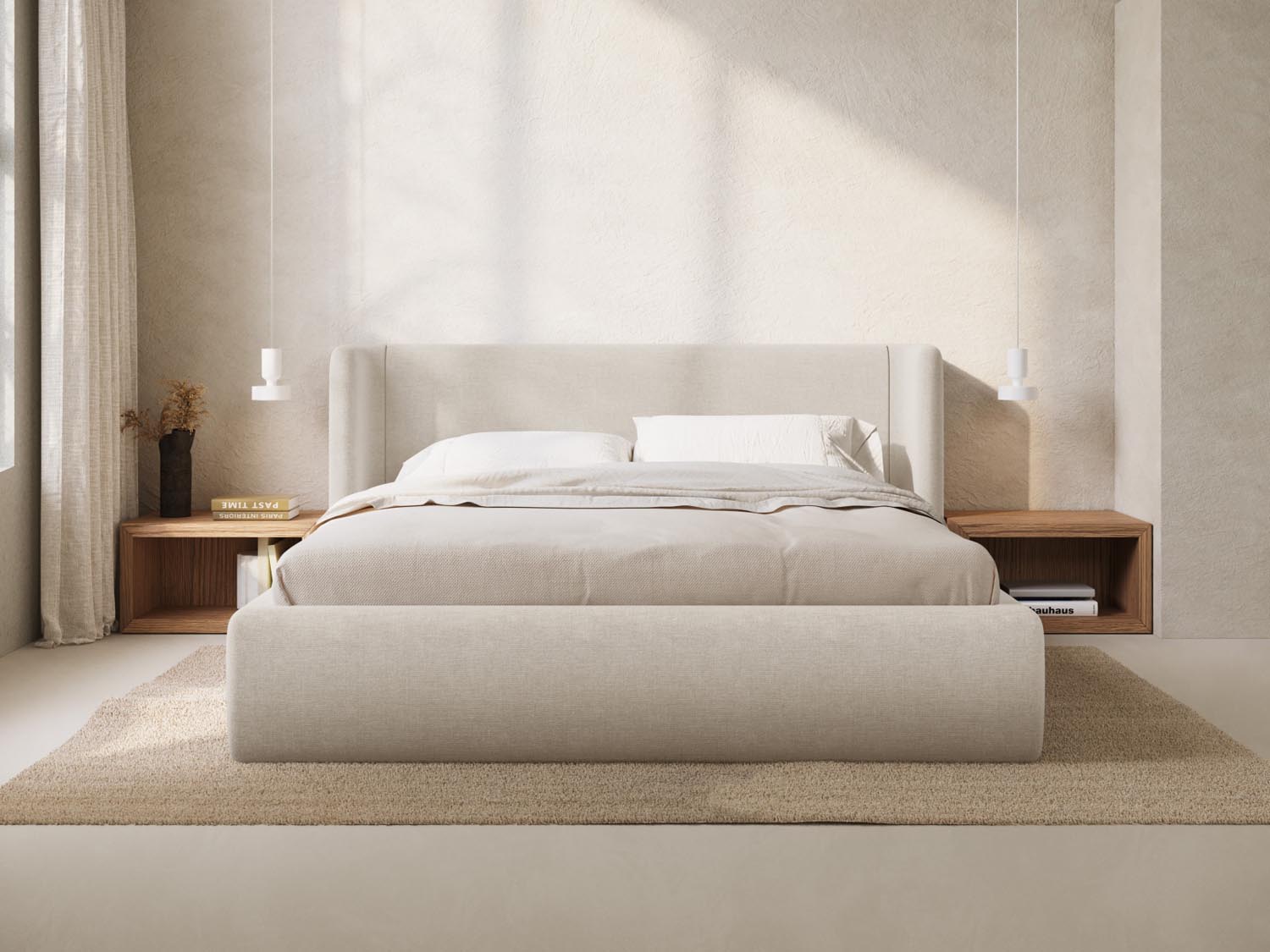Erleben Sie das elegante Jolene Bett von Micadoni: Mit praktischem Stauraum und modernem Kopfteil für Ihr stilvolles Schlafzimmer!