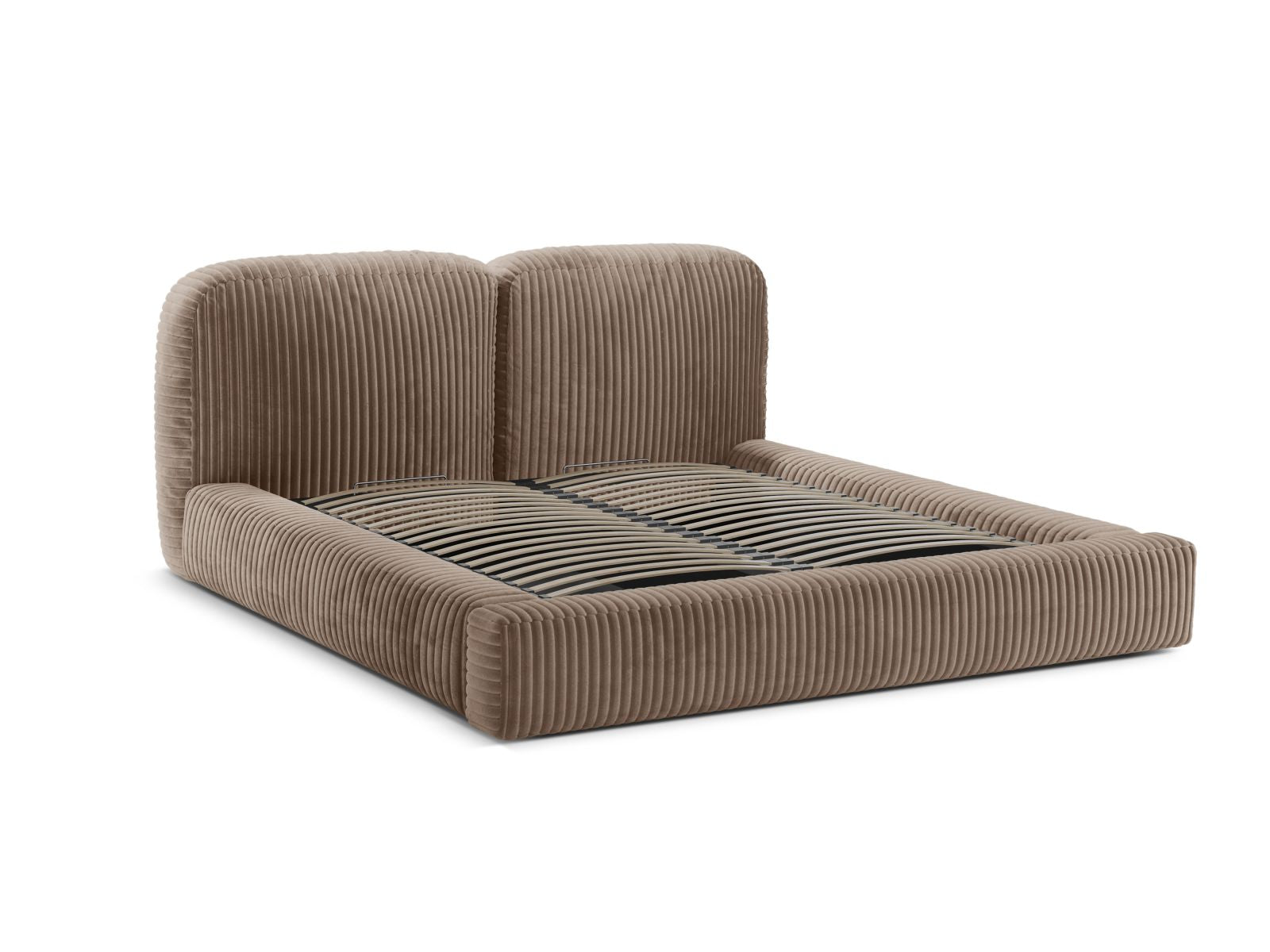 Elegantes Martina Bett mit 180 cm Breite, cleverem Stauraum und ansprechendem Kopfteil in Acorn-Tilia für ein modernes Schlafzimmer.