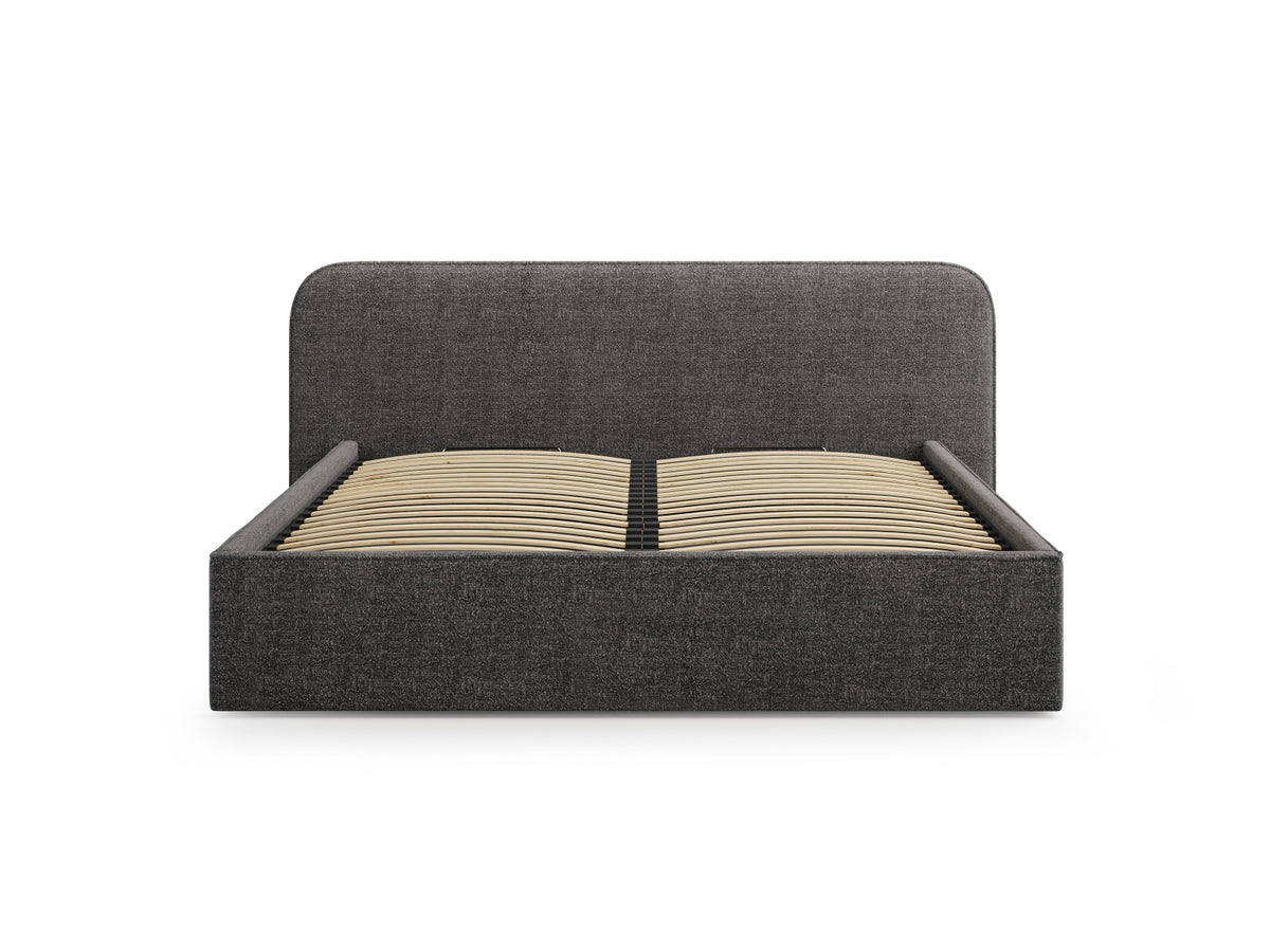 Elizabeth Bett mit Stauraum und Headboard 180cm in Anthracite-Monet präsentiert im Onlineshop von KAQTU Design AG. Bett ist von Micadoni