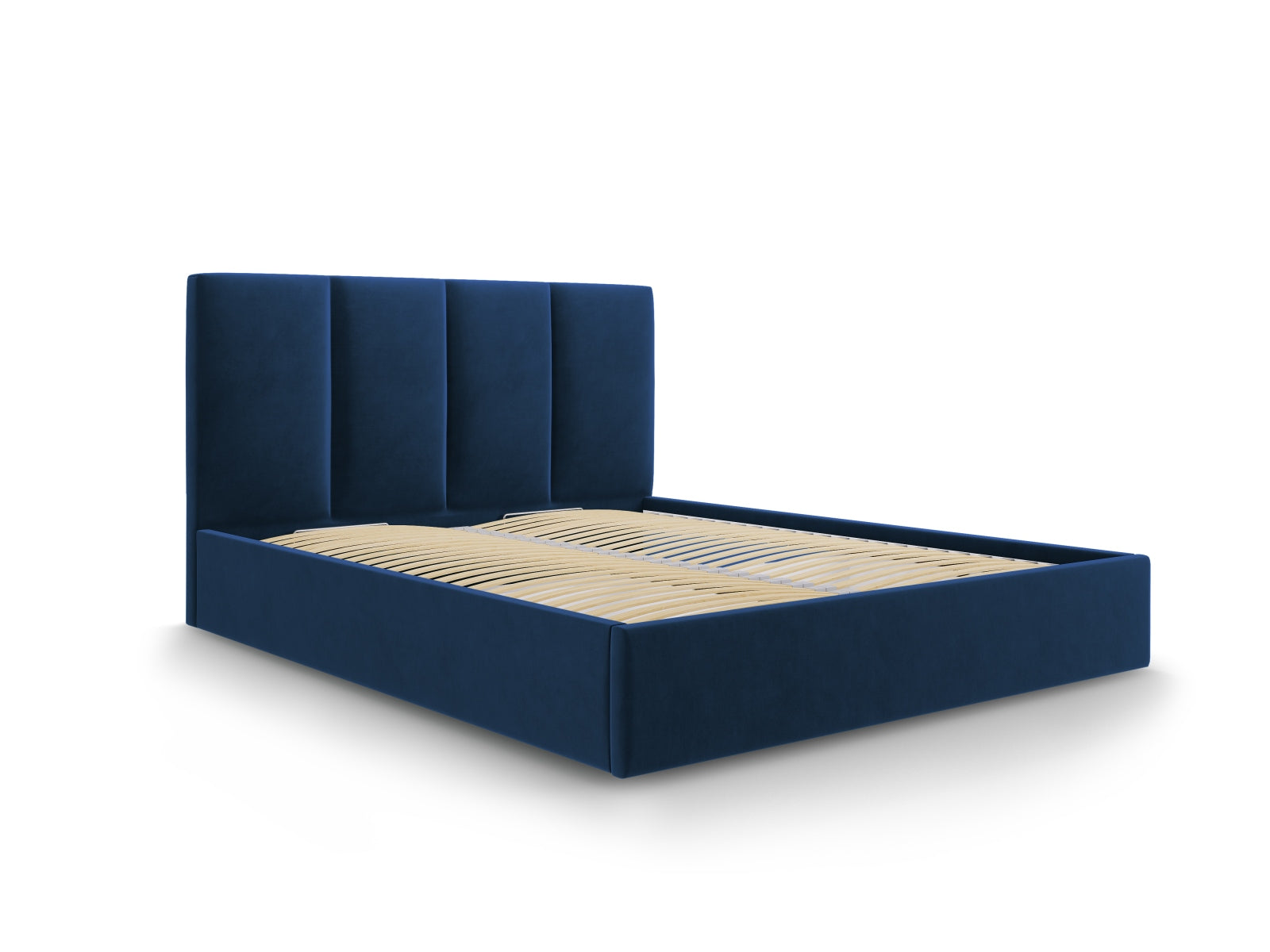 Pyla Velour Bett mit Stauraum und Headboard  in Royal Blue präsentiert im Onlineshop von KAQTU Design AG. Bett ist von Micadoni