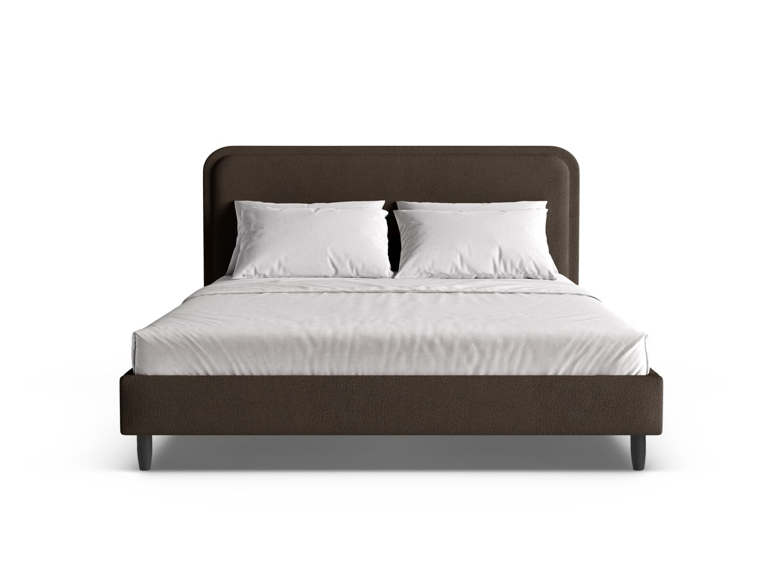 Elegantes Aveline Bett mit 200 cm Kopfteil in stilvollem Brown-Baloo, ideal für moderne Schlafzimmer, erhältlich bei KAQTU Design AG.