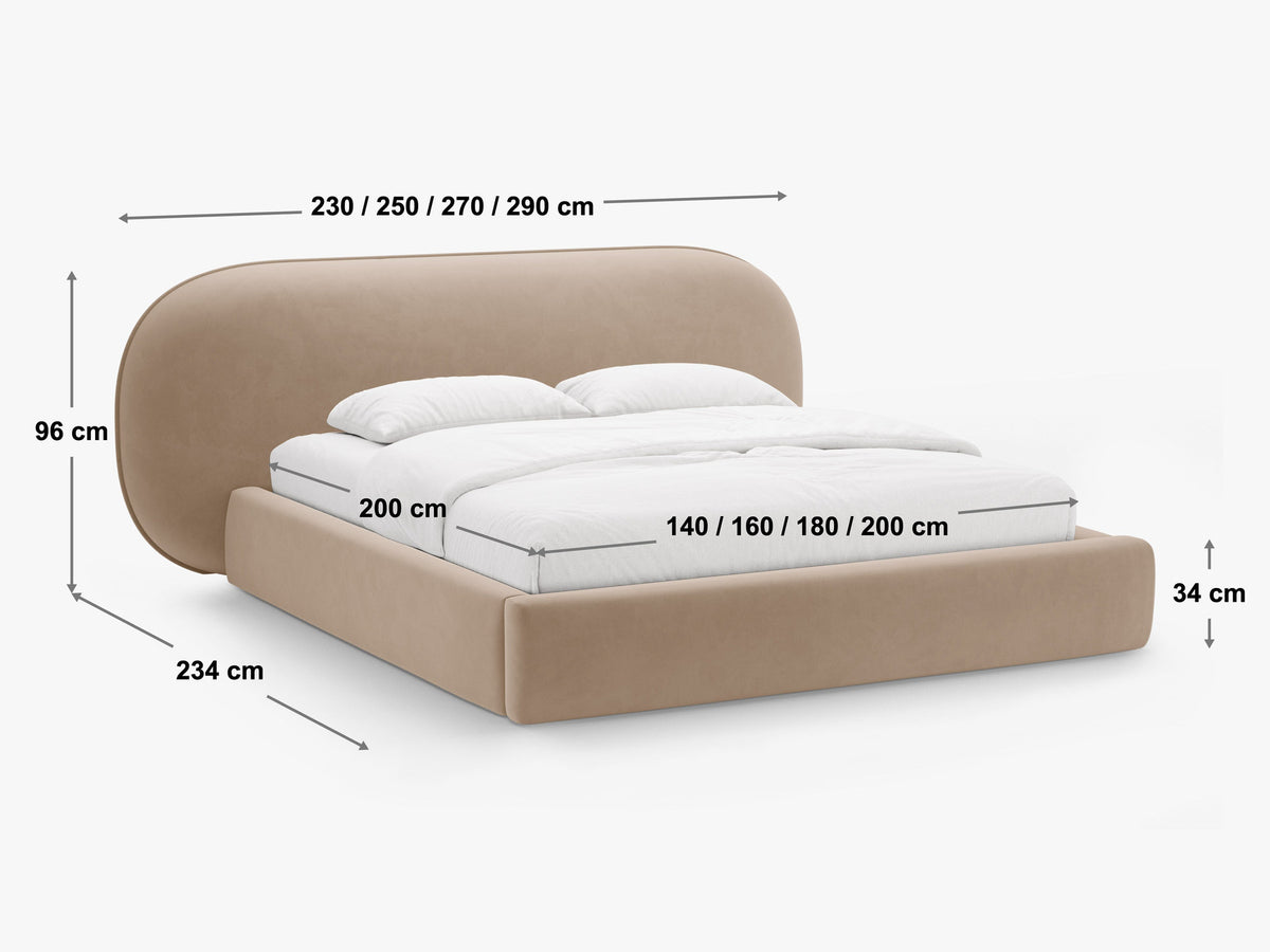 Ovalo Bett mit Stauraum mit Kopfteil 200cm in White-Baloo präsentiert im Onlineshop von KAQTU Design AG. Bett ist von Micadoni