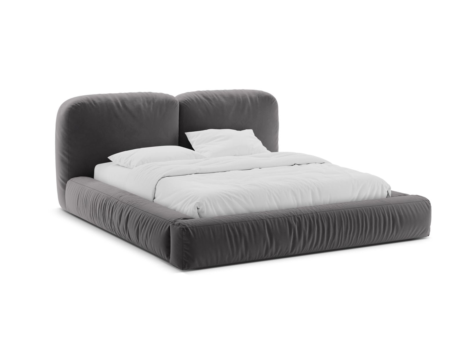 Martina Bett mit Stauraum mit Kopfteil 200cm in Grey-Vogue präsentiert im Onlineshop von KAQTU Design AG. Bett ist von Micadoni
