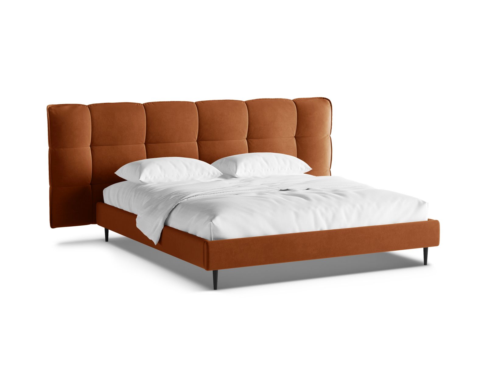 Modernes Eric Bett in 200 cm Breite, bietet cleveren Stauraum und ein stilvolles Kopfteil, ideal für jedes zeitgemäße Schlafzimmer.