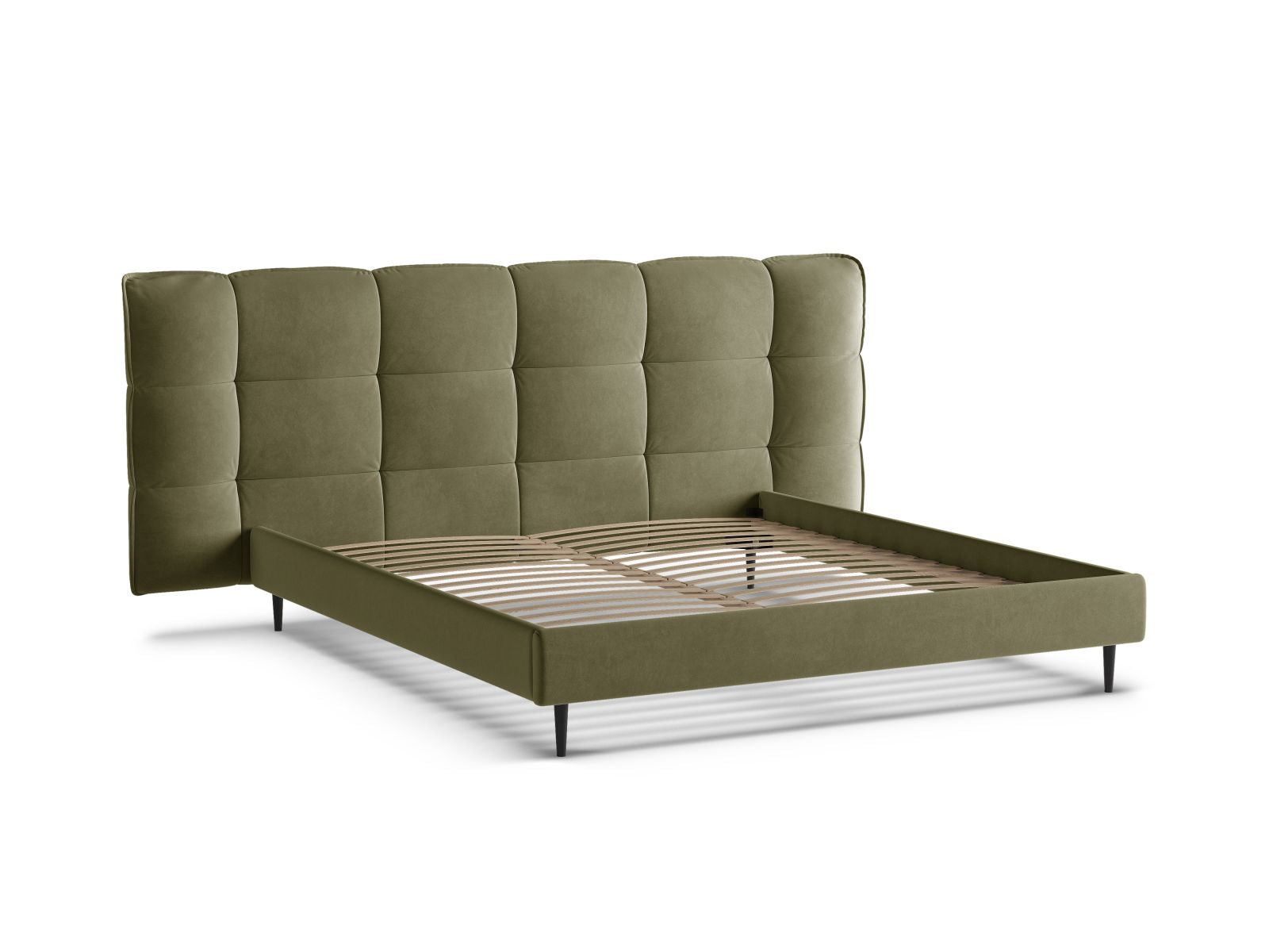Elegantes Eric Bett in 200 cm Breite, mit funktionalem Stauraum und geschmackvollem Kopfteil, ideal für moderne Schlafzimmer.