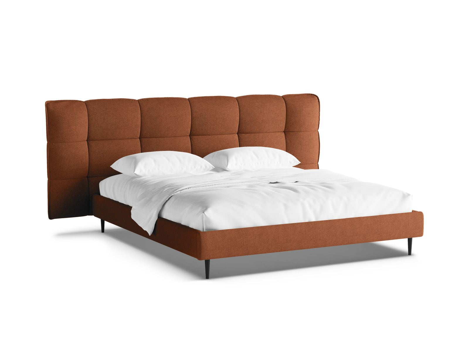 Elegantes Eric Bett in 200 cm, mit robusten Füßen, stilvollem Kopfteil und cleverem Stauraum für ein aufgeräumtes Schlafzimmer.