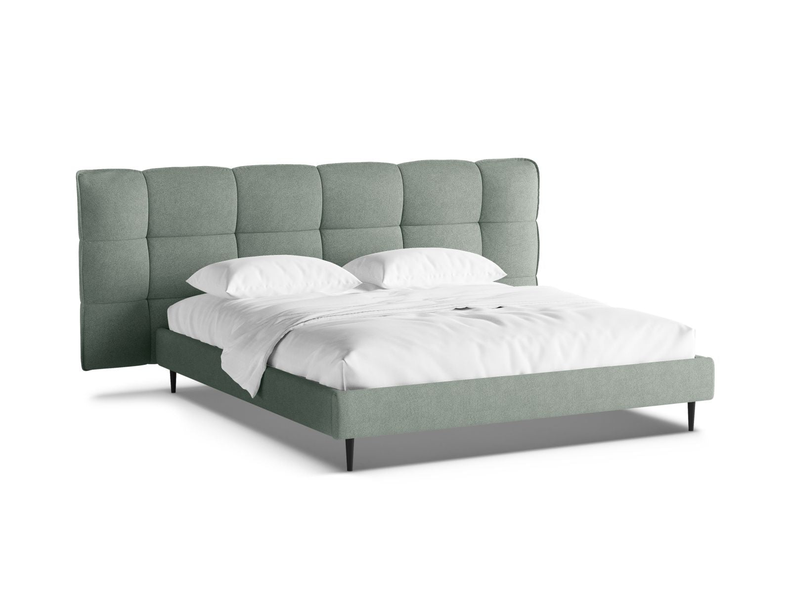 Stylisches Eric Bett in 200 cm Breite, ausgestattet mit funktionalen Füßen und cleverem Stauraum, perfekt für zeitgemäße Schlafzimmergestaltung.