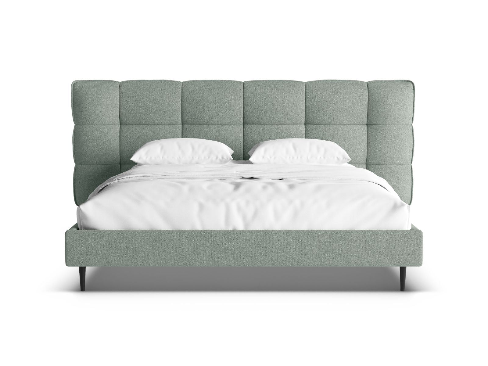 Modernes Eric Bett mit 200 cm Breite, eleganten Füßen und praktischem Stauraum, ideal für stilvolle Schlafzimmerlösungen.