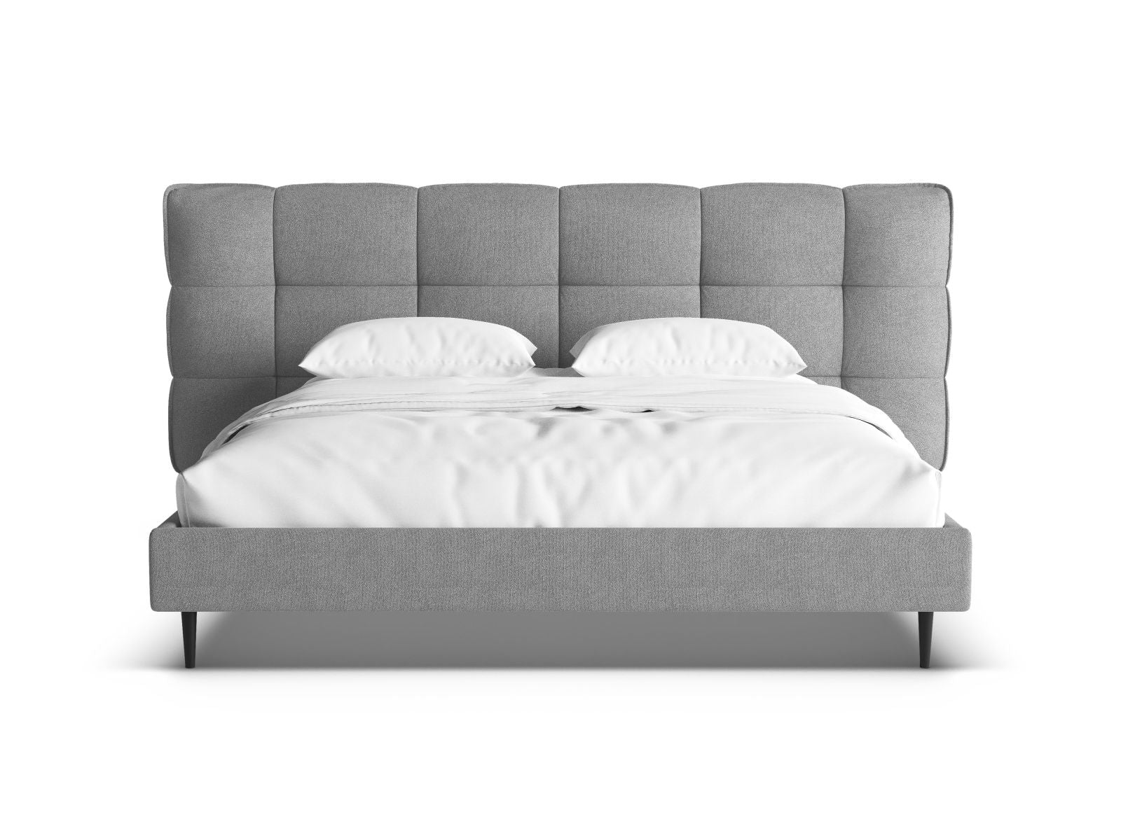 Stylisches Eric Bett mit 200 cm, ideal für komfortable Nächte, bietet zusätzlichen Stauraum und ein elegantes Kopfteil.