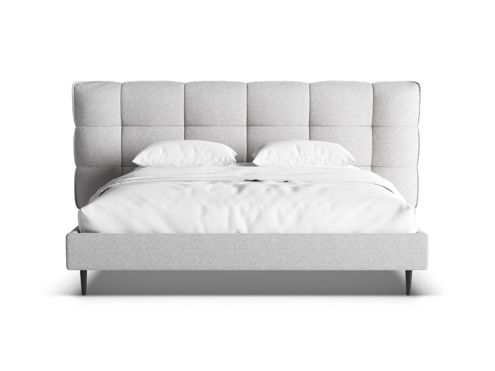 Elegantes Eric Bett mit 200 cm Breite, ausgestattet mit praktischem Stauraum und einem stilvollen Kopfteil für ein modernes Schlafzimmer.