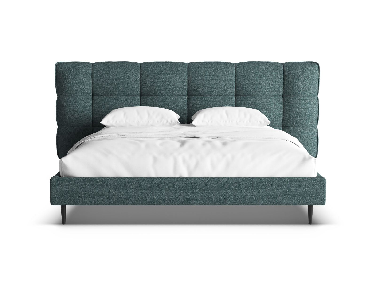 Modernes Eric Bett in 200 cm Breite, bietet cleveren Stauraum und ein elegantes Kopfteil für ein stilvolles Schlafzimmer.