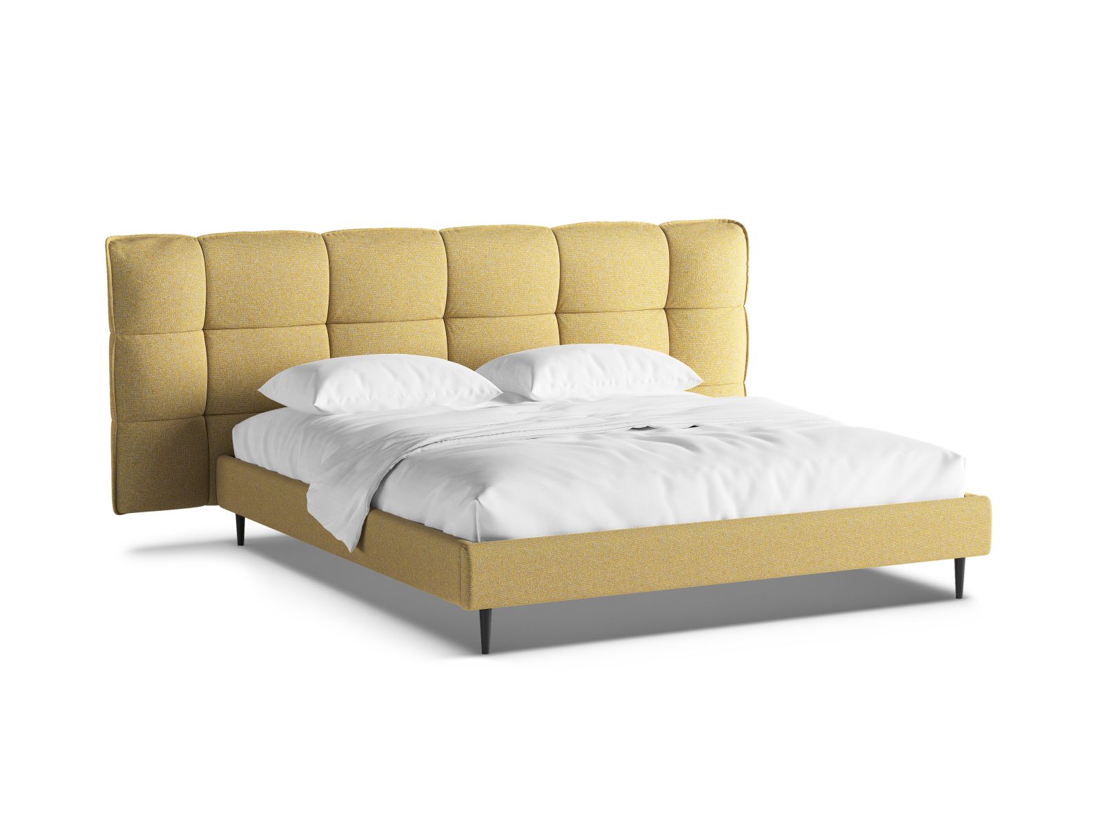 Elegantes Eric Bett mit 200 cm Breite, ausgestattet mit praktischem Stauraum und einem ansprechenden Kopfteil für zeitgemäße Schlafzimmer.