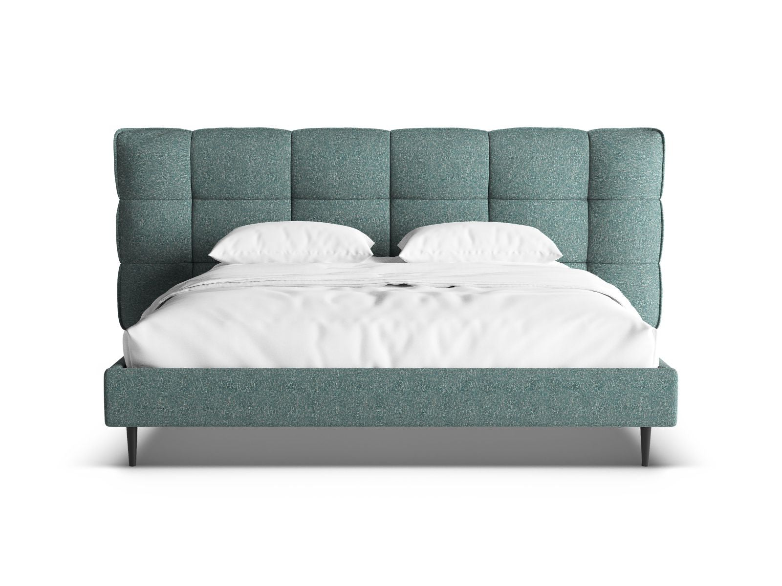 Modernes Eric Bett in 200 cm, ausgestattet mit stabilen Füßen, einem geschmackvollen Kopfteil und praktischem Stauraum für Ordnung im Schlafzimmer.