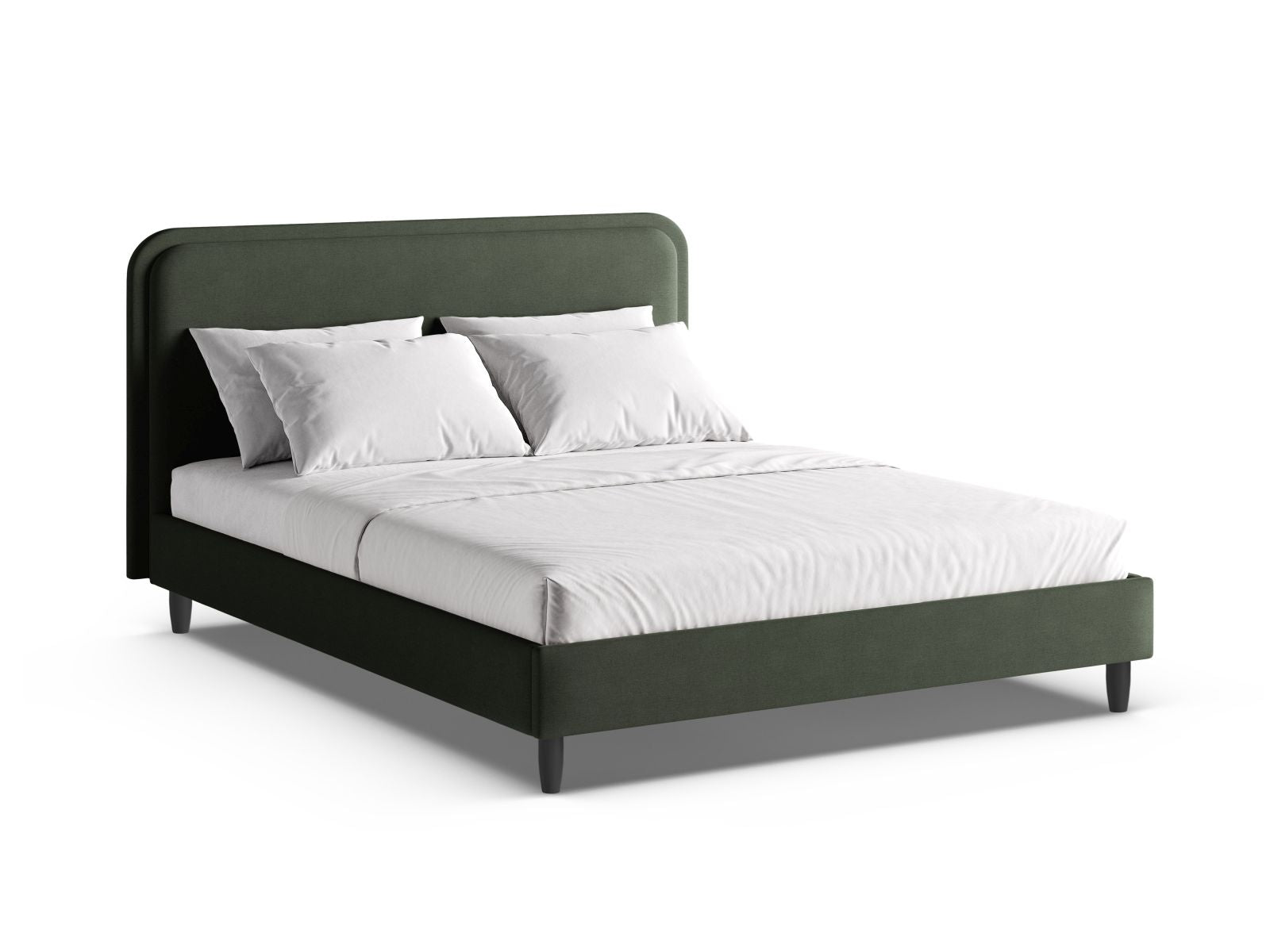 Aveline Bett mit Kopfteil 200cm in Moss Green-Wind präsentiert im Onlineshop von KAQTU Design AG. Bett ist von Micadoni