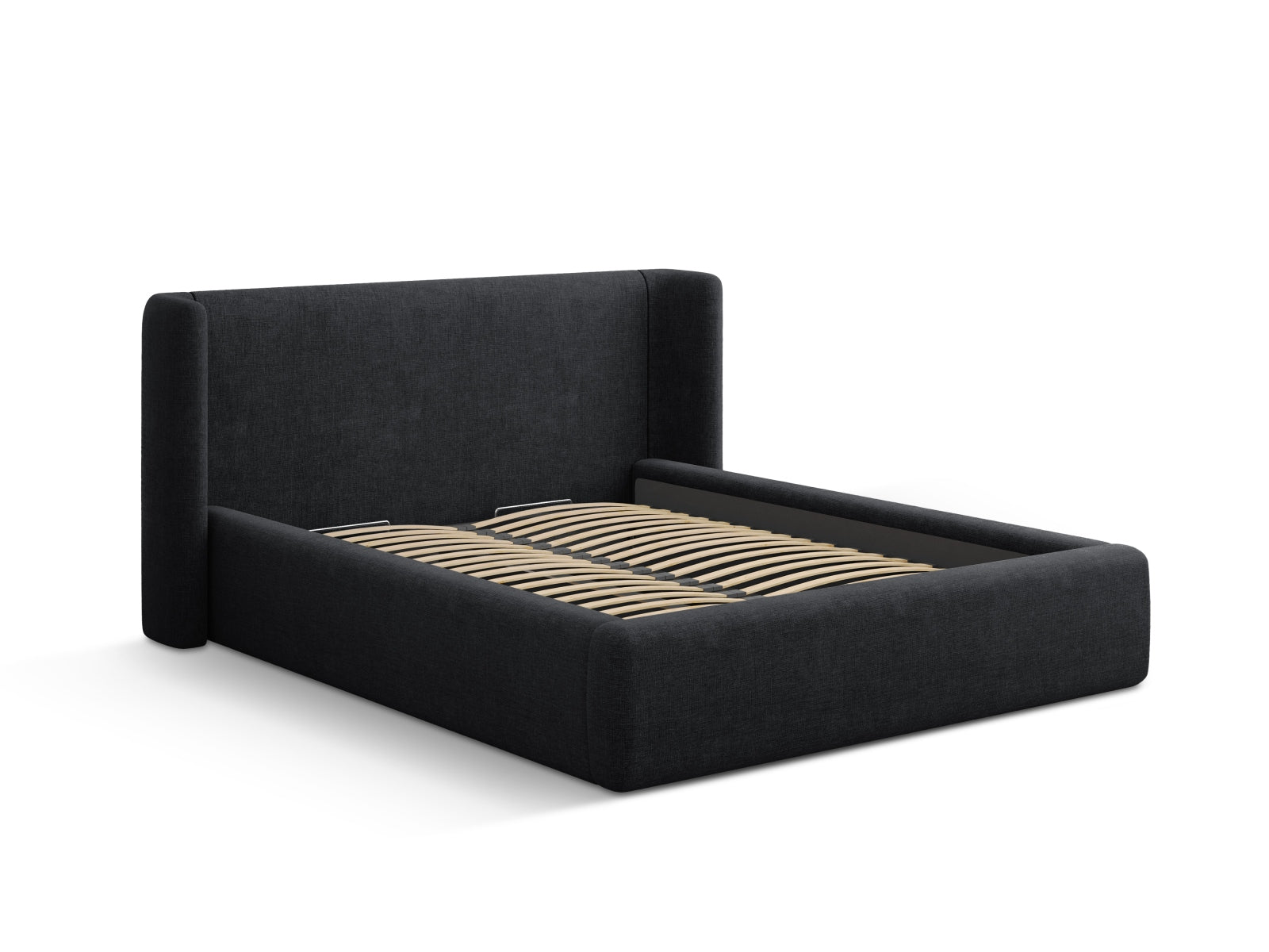 Erleben Sie das elegante Jolene Bett von Micadoni: Mit praktischem Stauraum und modernem Kopfteil für Ihr stilvolles Schlafzimmer!