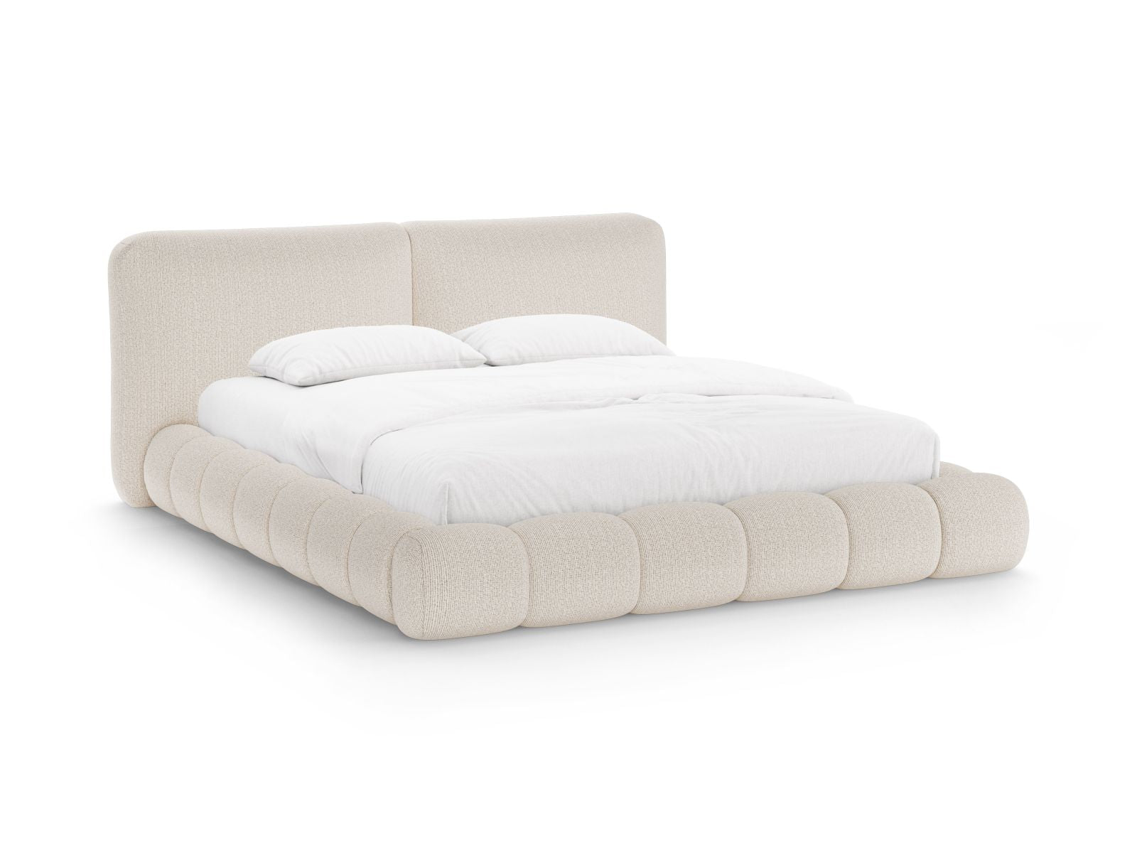 Solange Bett mit Stauraum mit Kopfteil 200cm in Light Beige-SILENCIO präsentiert im Onlineshop von KAQTU Design AG. Bett ist von Micadoni
