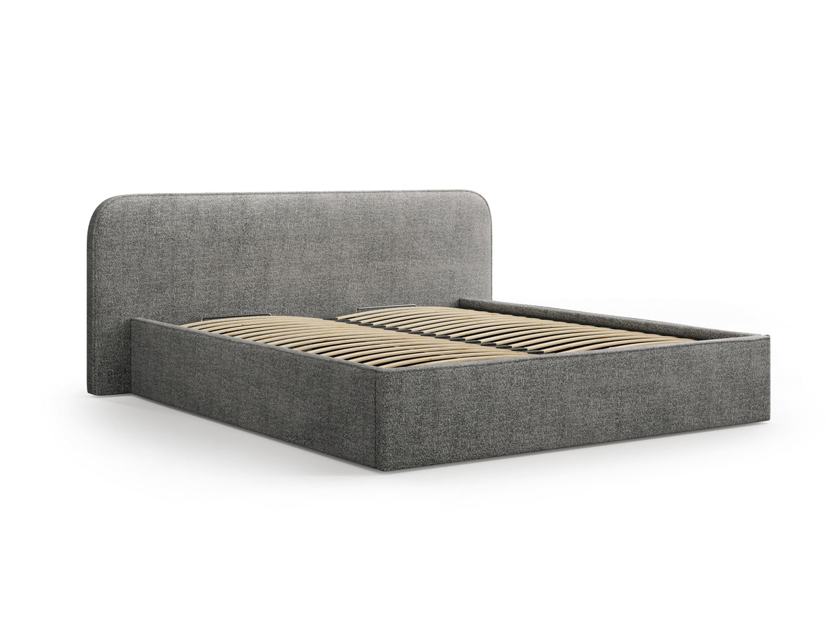 Elizabeth Bett mit Stauraum und Headboard 200cm in Graphite-Monet präsentiert im Onlineshop von KAQTU Design AG. Bett ist von Micadoni