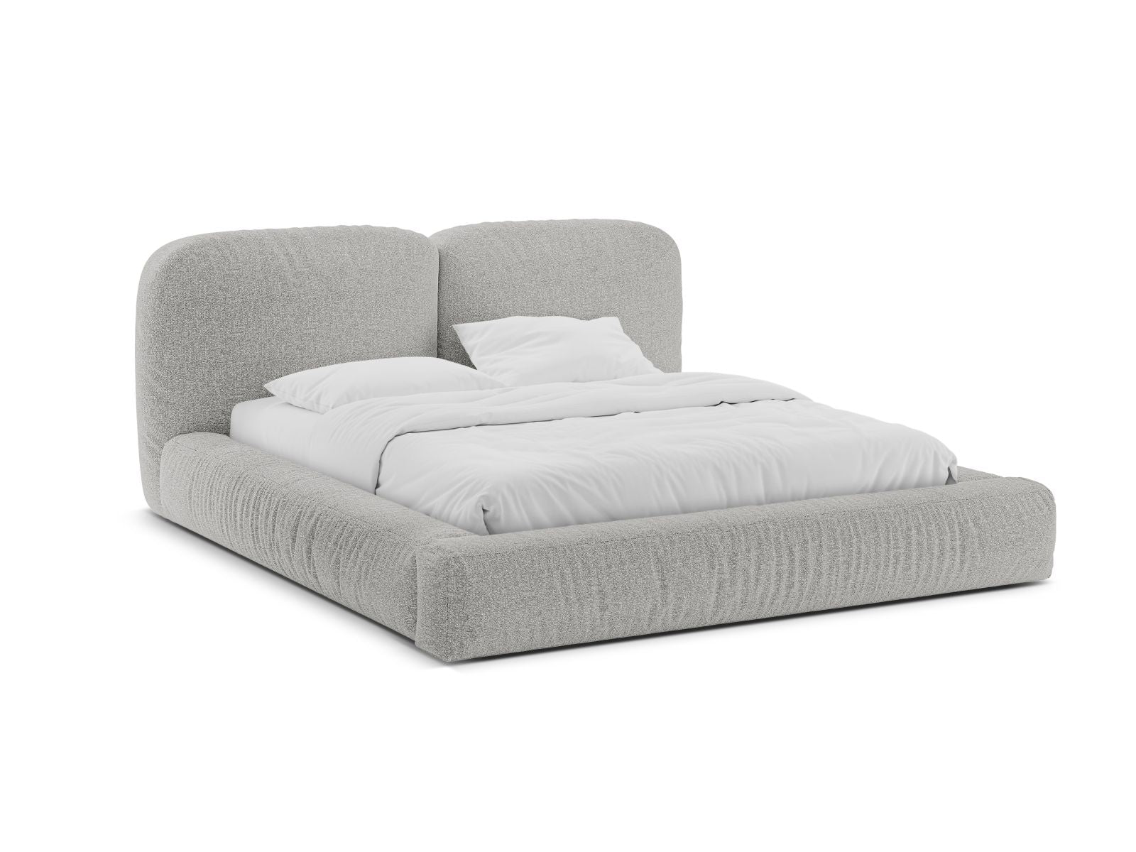 Martina Bett mit Stauraum mit Kopfteil 200cm in Silver-Monet präsentiert im Onlineshop von KAQTU Design AG. Bett ist von Micadoni