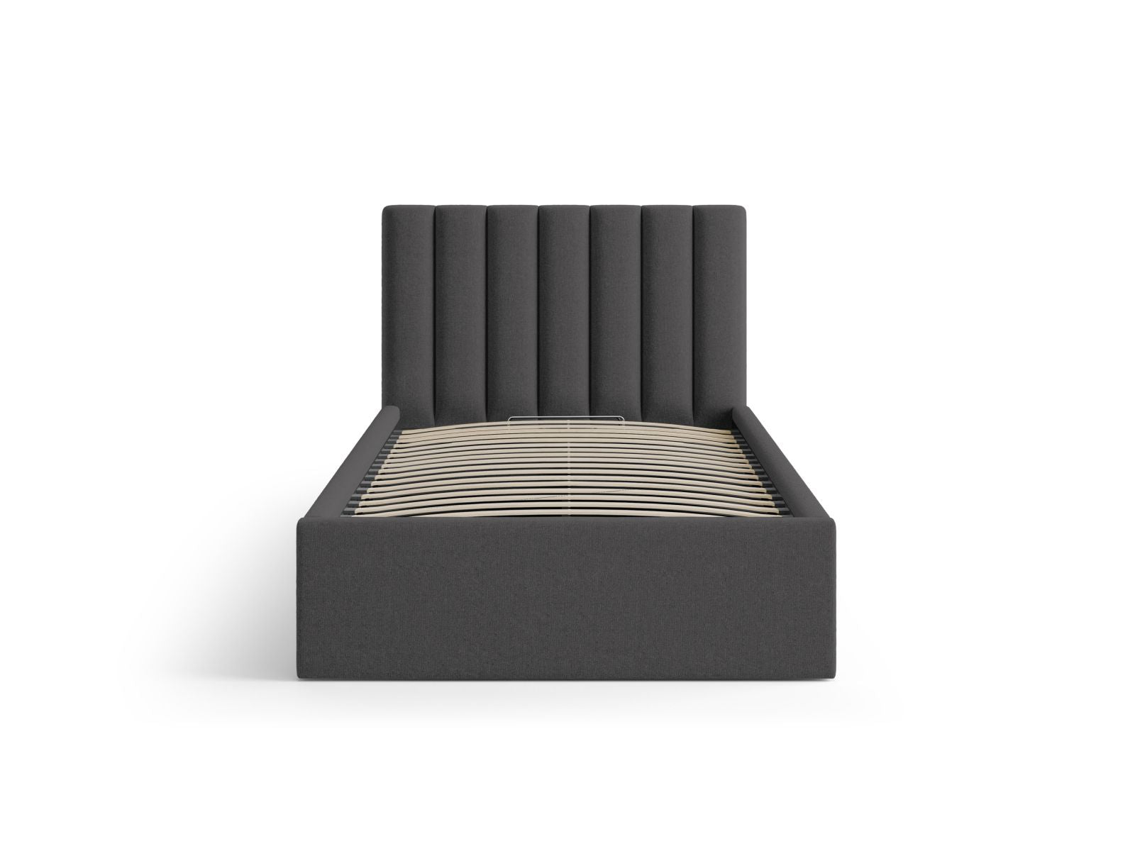 Elegantes Allison Bett mit praktischem Stauraum und stilvollem Kopfteil in Anthrazit, ideal für moderne Schlafzimmer.