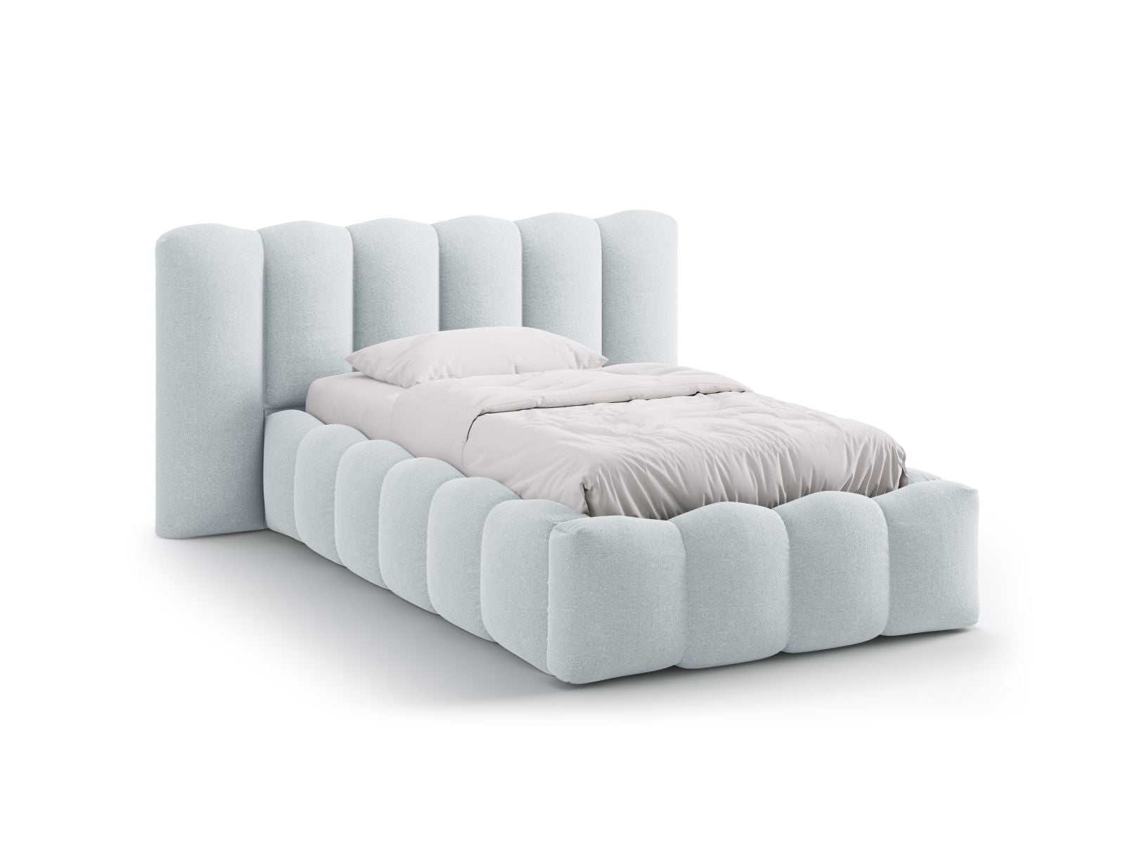 Lupine Bett mit Stauraum mit Kopfteil 90cm in Light Grey-Moly präsentiert im Onlineshop von KAQTU Design AG. Bett ist von Micadoni