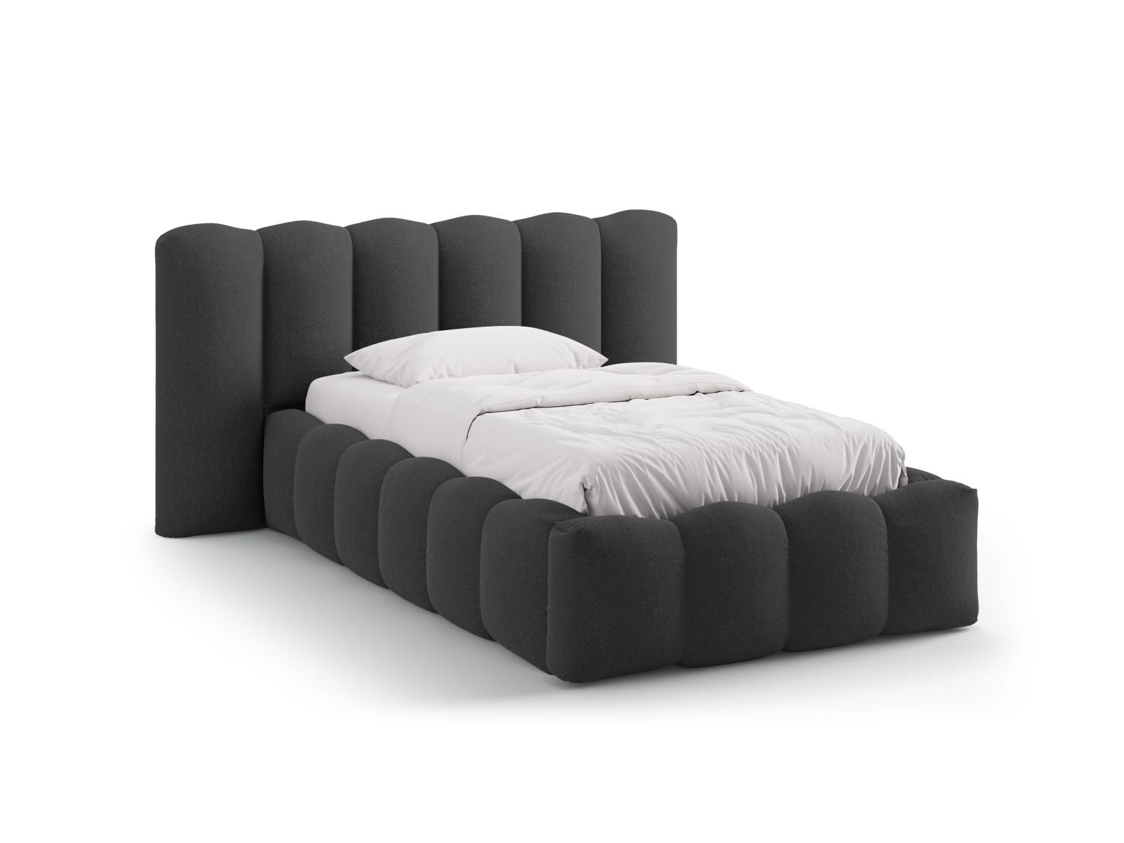Lupine Bett mit Stauraum mit Kopfteil 90cm in Anthracite-Moly präsentiert im Onlineshop von KAQTU Design AG. Bett ist von Micadoni