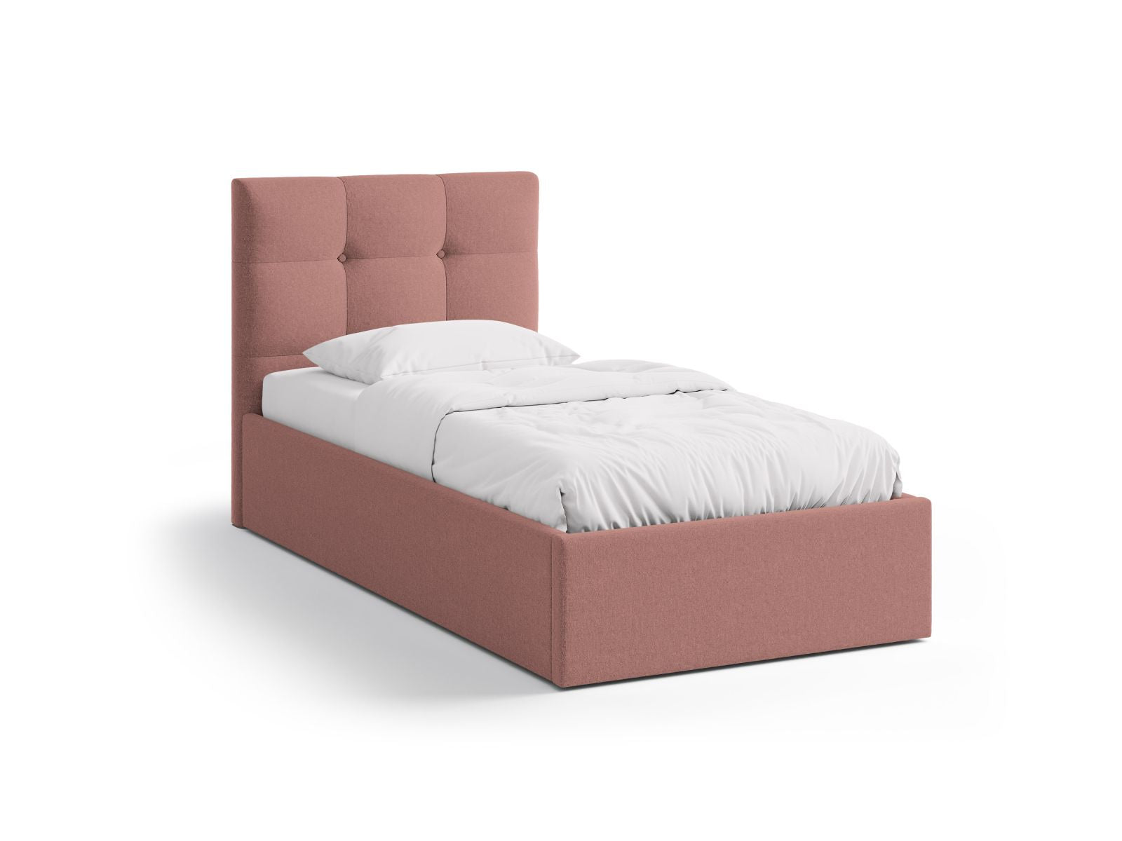 Phaedra Bett mit Stauraum mit Kopfteil 90cm in Dark Pink-Moly präsentiert im Onlineshop von KAQTU Design AG. Bett ist von Micadoni