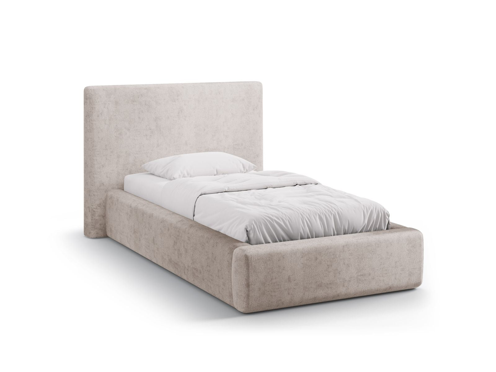 Amy Bett mit Stauraum mit Kopfteil 90cm in Beige-Perfect Harmony präsentiert im Onlineshop von KAQTU Design AG. Bett ist von Micadoni
