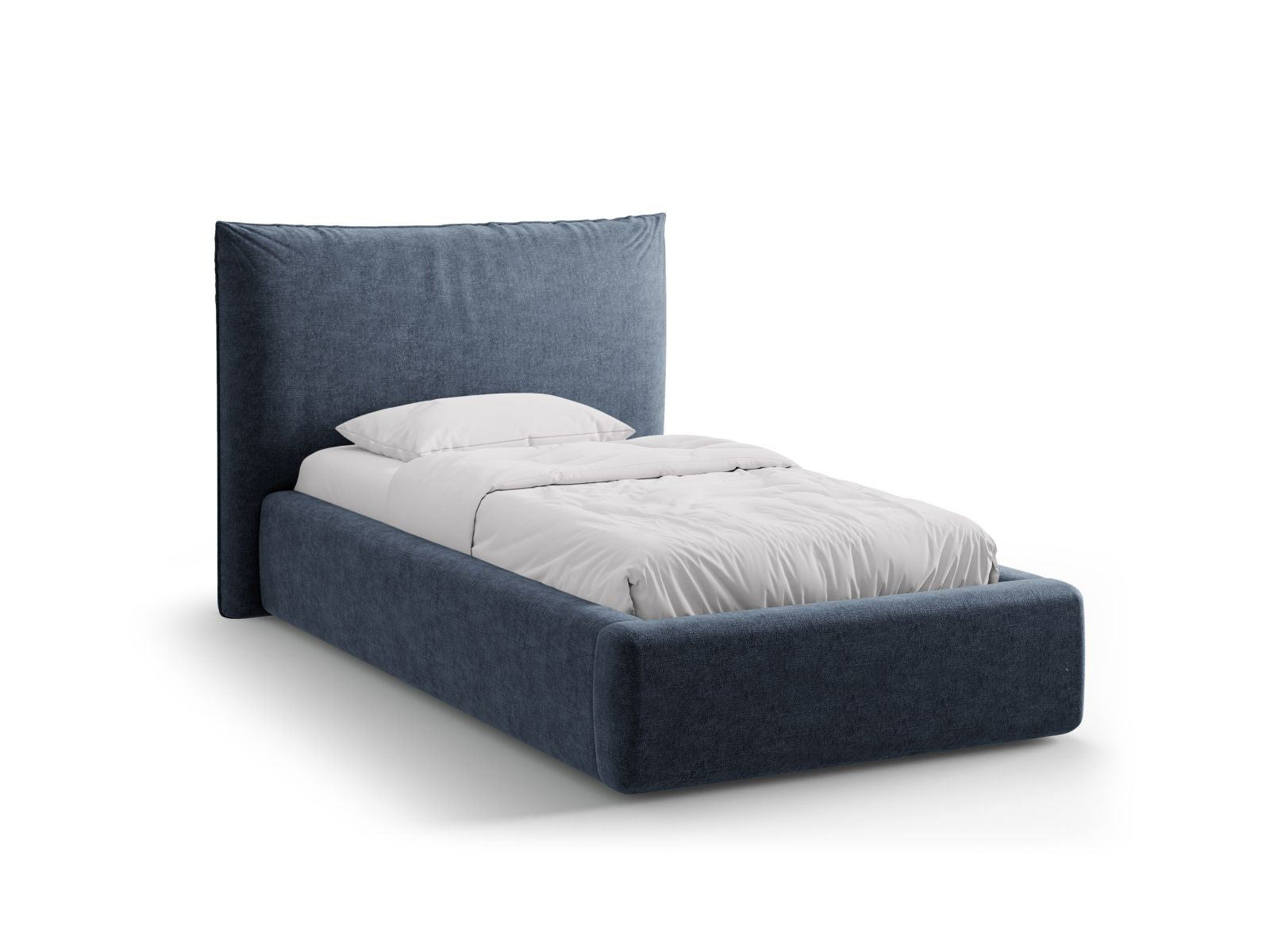 Kaelle Bett mit Stauraum mit Kopfteil 90cm in Dark Blue-Perfect Harmony präsentiert im Onlineshop von KAQTU Design AG. Bett ist von Micadoni