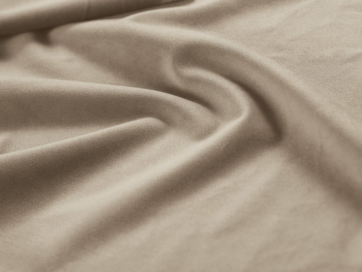 Allison Stauraumbett mit Kopfteil von Micadoni, Farbe Cappuccino-Moly, Möbelplatte und Metallrahmen, schwarze Kunststoffbeine, Bettkasten mit Stauraum