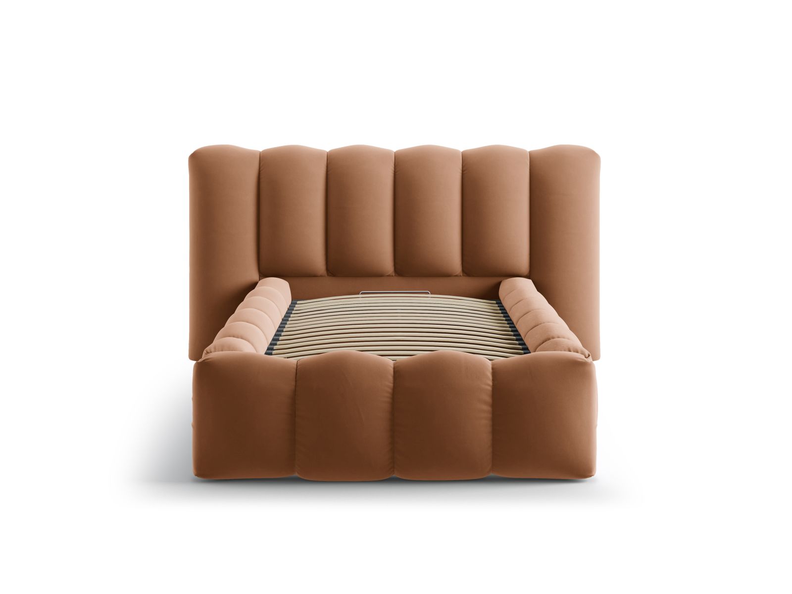 Elegantes Lupine Bett mit praktischem Stauraum und stilvollem Kopfteil in 90cm Breite, ideal für moderne Schlafzimmer.