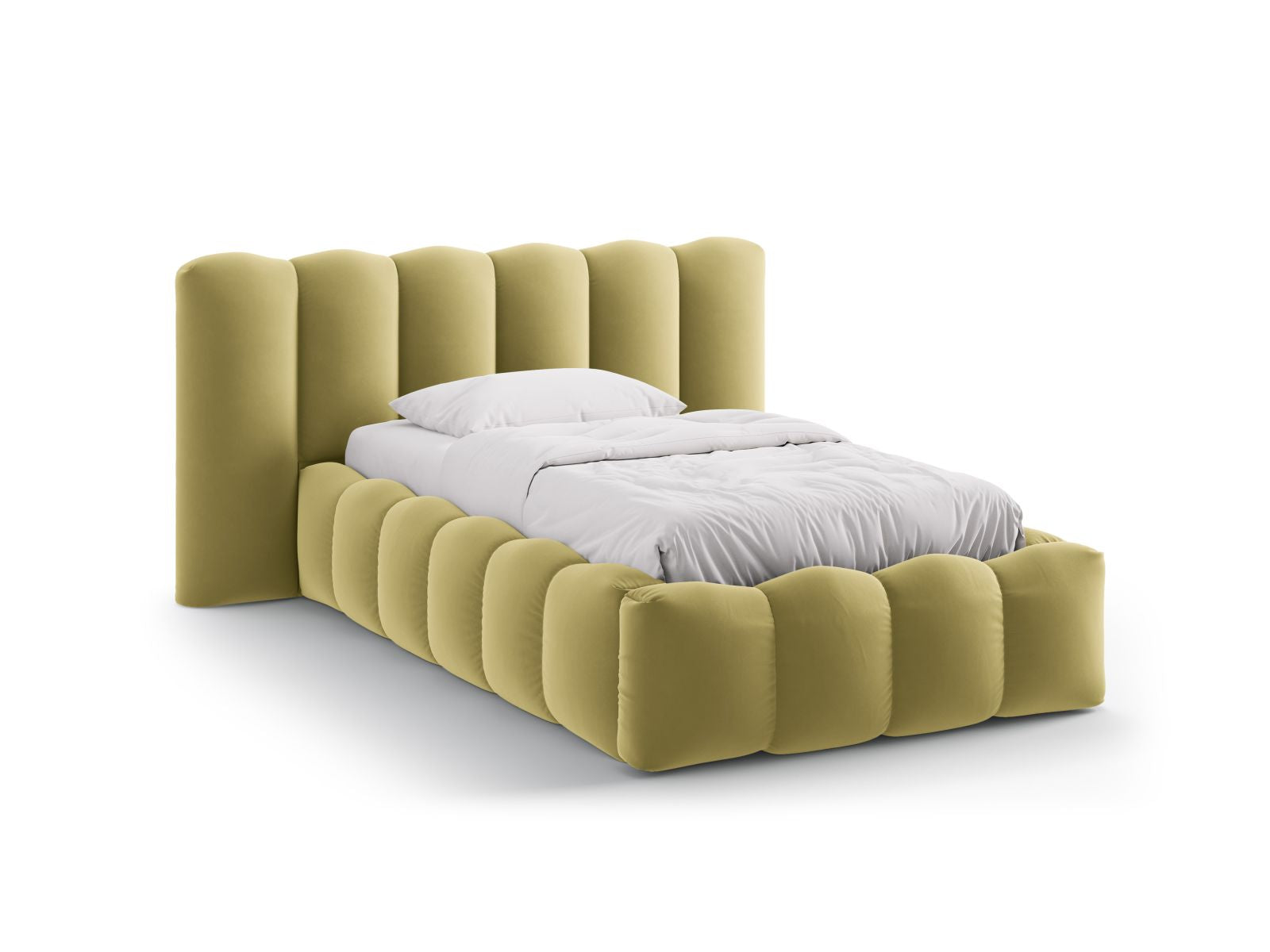 Lupine Bett mit Stauraum mit Kopfteil 90cm in Mud-Paris präsentiert im Onlineshop von KAQTU Design AG. Bett ist von Micadoni