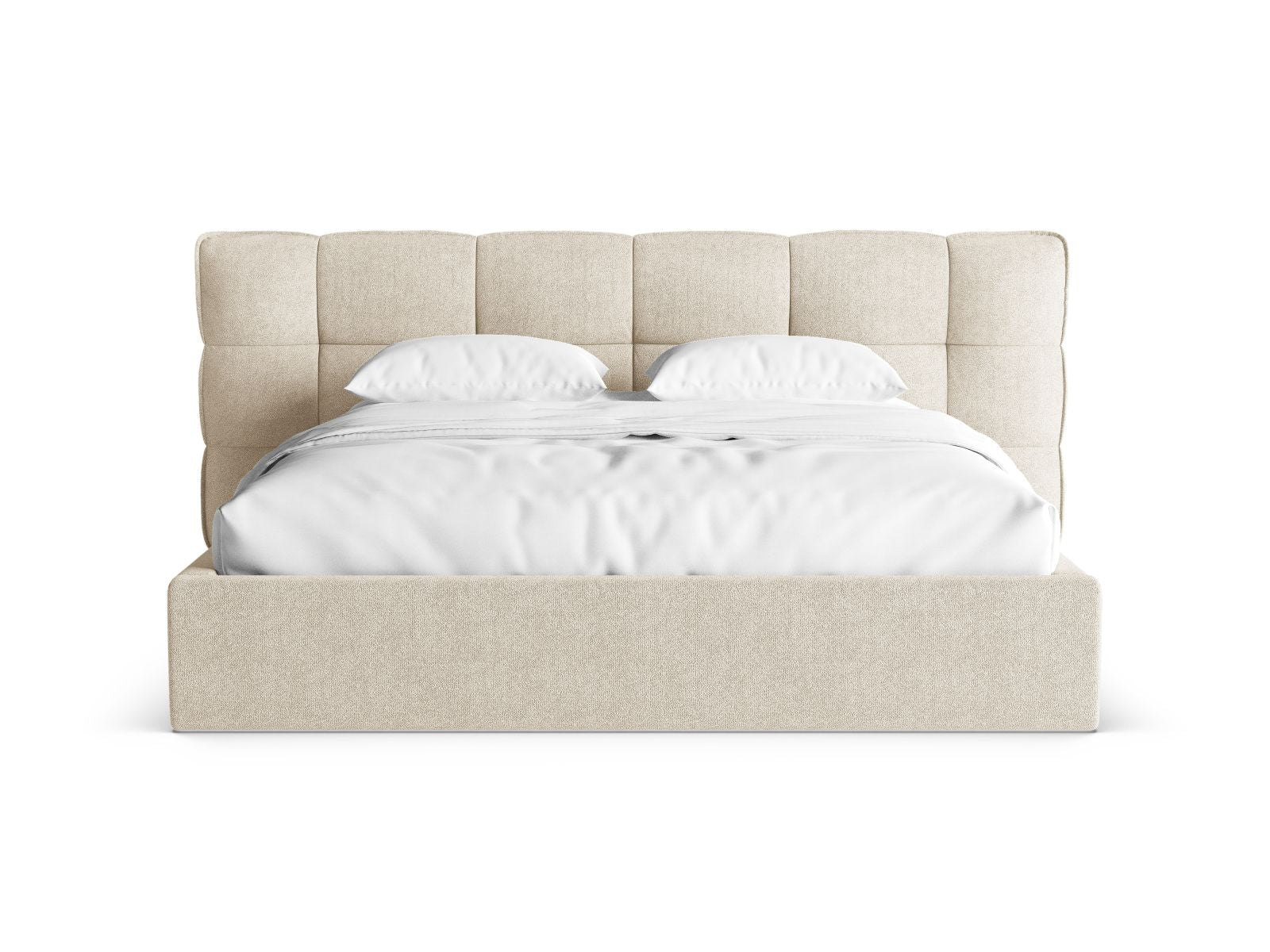 Elegantes Eric Bett mit 160 cm Breite, ausgestattet mit praktischem Stauraum und einem ansprechenden Kopfteil für modernes Wohndesign.