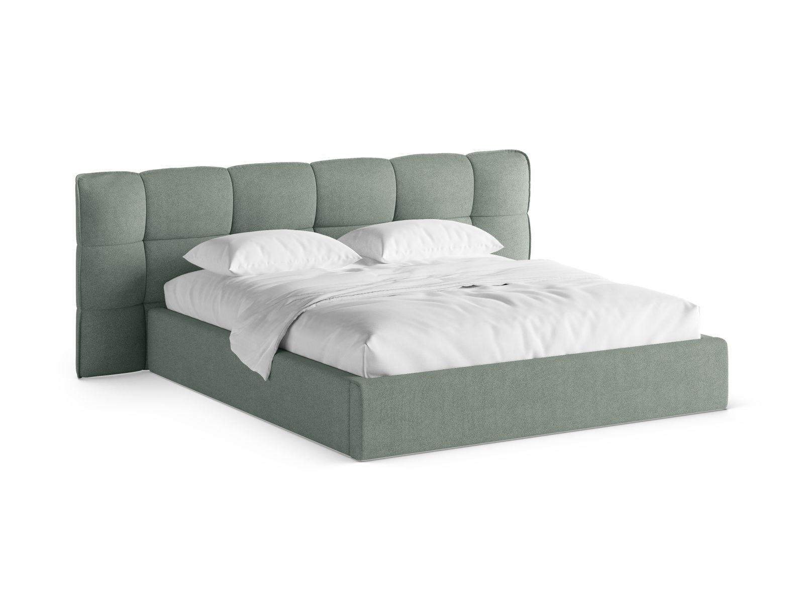 Eric Bett mit Stauraum mit Kopfteil 180cm in Mint-Sicuro präsentiert im Onlineshop von KAQTU Design AG. Bett ist von Micadoni