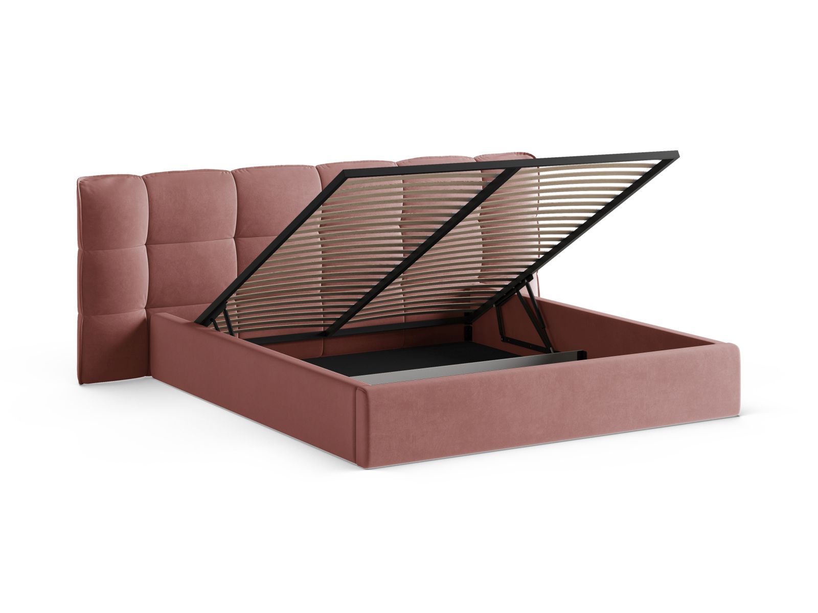 Elegantes Eric Bett von Micadoni, 200 cm, bietet praktischen Stauraum und ein geschmackvolles Kopfteil für ein modernes Schlafzimmer.