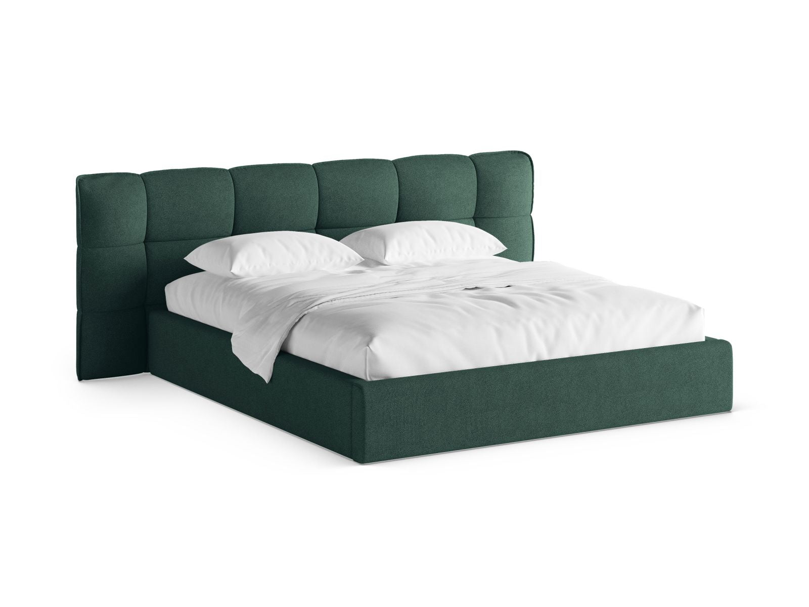 Eric Bett mit Stauraum mit Kopfteil 200cm in Green-Sicuro präsentiert im Onlineshop von KAQTU Design AG. Bett ist von Micadoni