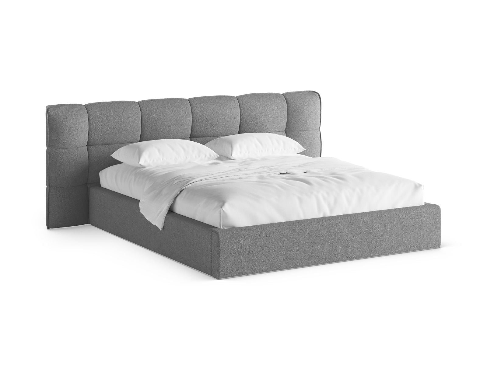 Eric Bett mit Stauraum mit Kopfteil 200cm in Dark Grey-Sicuro präsentiert im Onlineshop von KAQTU Design AG. Bett ist von Micadoni