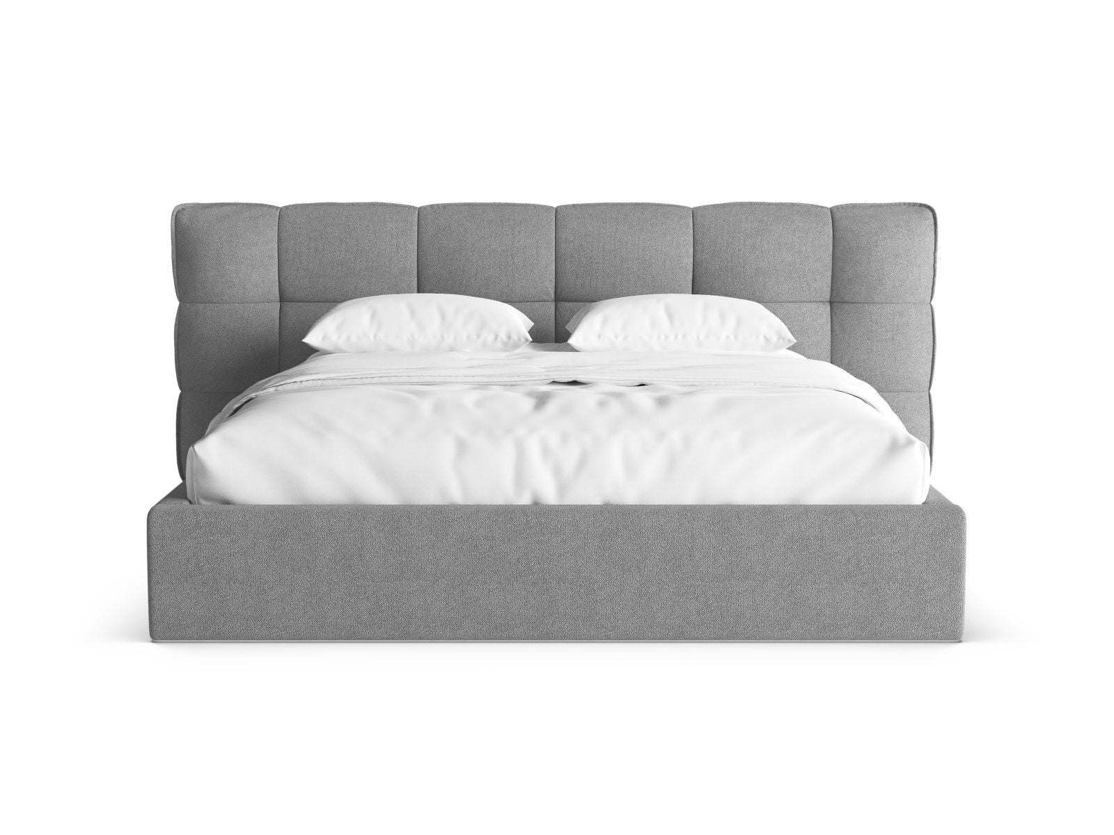 Stylisches Eric Bett mit praktischem Stauraum und elegantem Kopfteil in Dunkelgrau, ideal für moderne Schlafzimmer.
