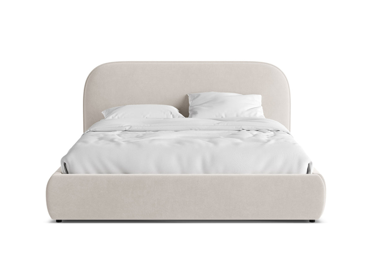 Murada Bett mit Stauraum mit Kopfteil 200cm in Beige-Salvador präsentiert im Onlineshop von KAQTU Design AG. Bett ist von Micadoni