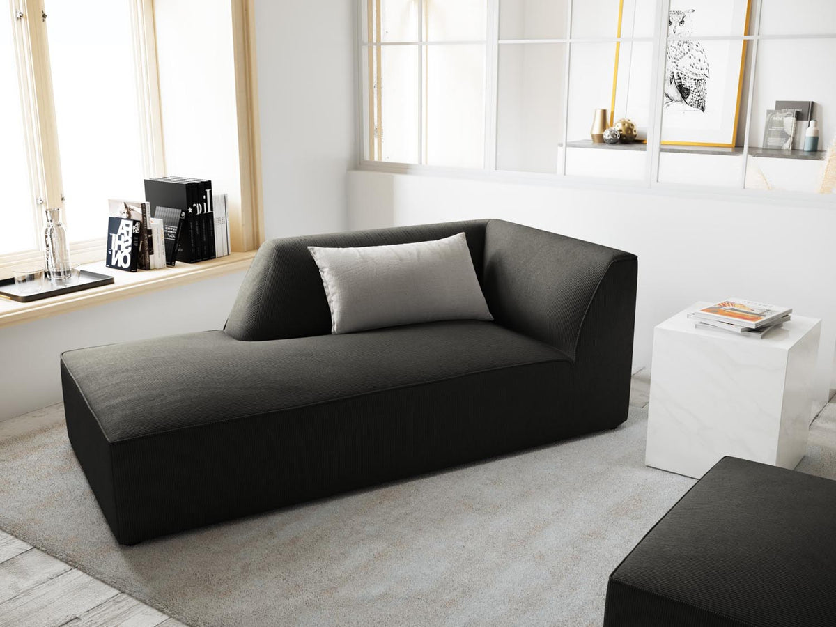 Ruby Sofa Chaise Lounge links 1 Sitz in Dark Grey-Scala präsentiert im Onlineshop von KAQTU Design AG. L-Sofa links ist von Micadoni
